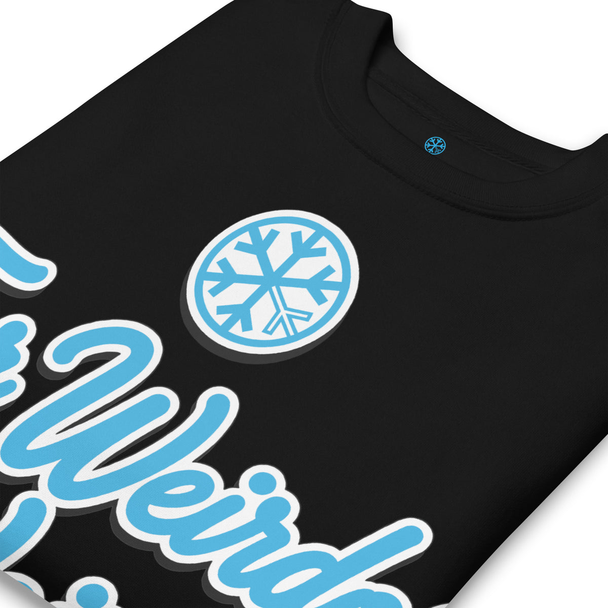 Black-For Weirdos by Weirdos Sweatshirt from B.Different Clothing, detail, graffiti-inspired streetwear
