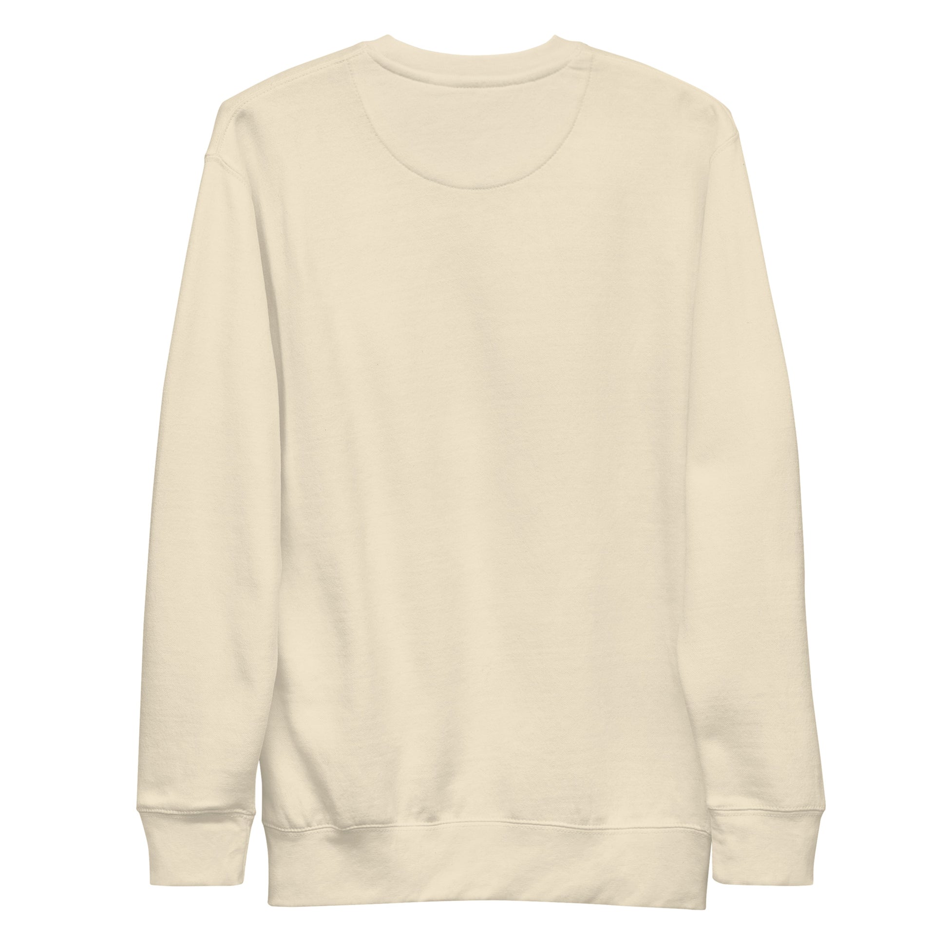 Beige-BDFRNT Throwie x Girl With Pearl Earring Graffiti Sweatshirt from B.Different Clothing, back view, graffiti-inspired streetwear