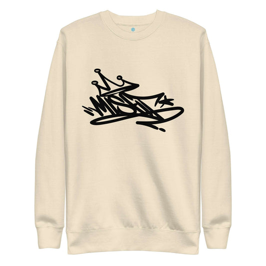 Misfit Graffiti Tag Sweatshirt beige B.Different Clothing graffiti street art inspired streetwear brand