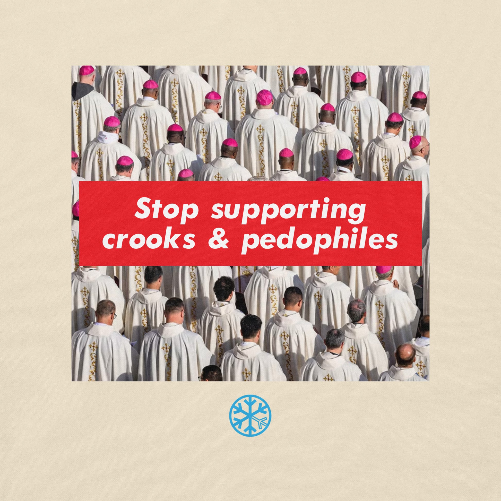 Beige-Vatican Crooks Sweatshirt from B.Different Clothing, graphic, graffiti-inspired streetwear