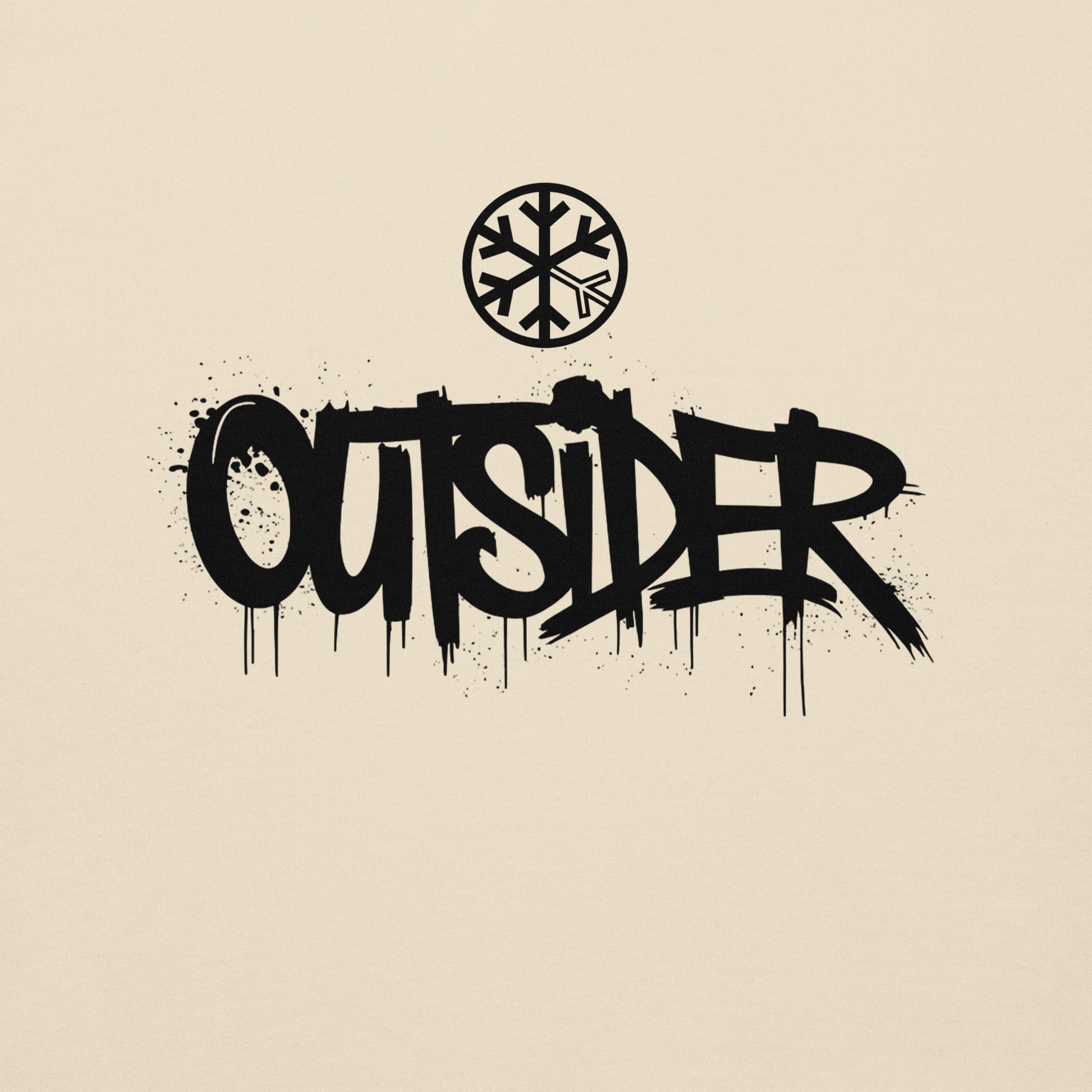 Beige-Outsider Graffiti Tag Sweatshirt from B.Different Clothing, graphic, graffiti-inspired streetwear