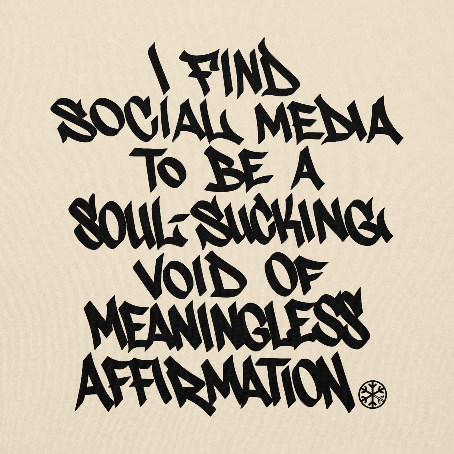 Beige-Social Media Graffiti Tag Sweatshirt from B.Different Clothing, graphic, graffiti-inspired streetwear