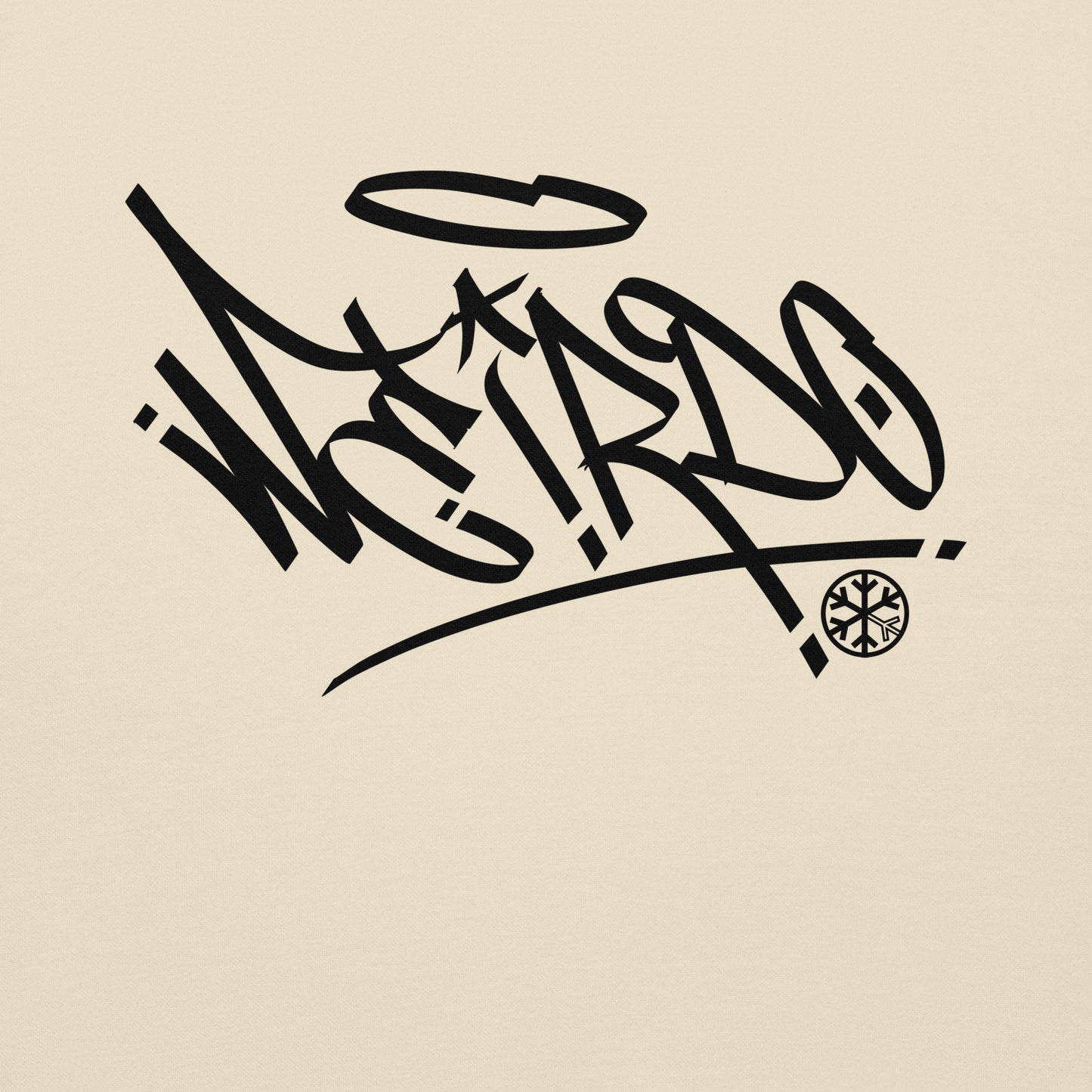 Beige-Weirdo Tag Graffiti Sweatshirt from B.Different Clothing, graphic, graffiti-inspired streetwear