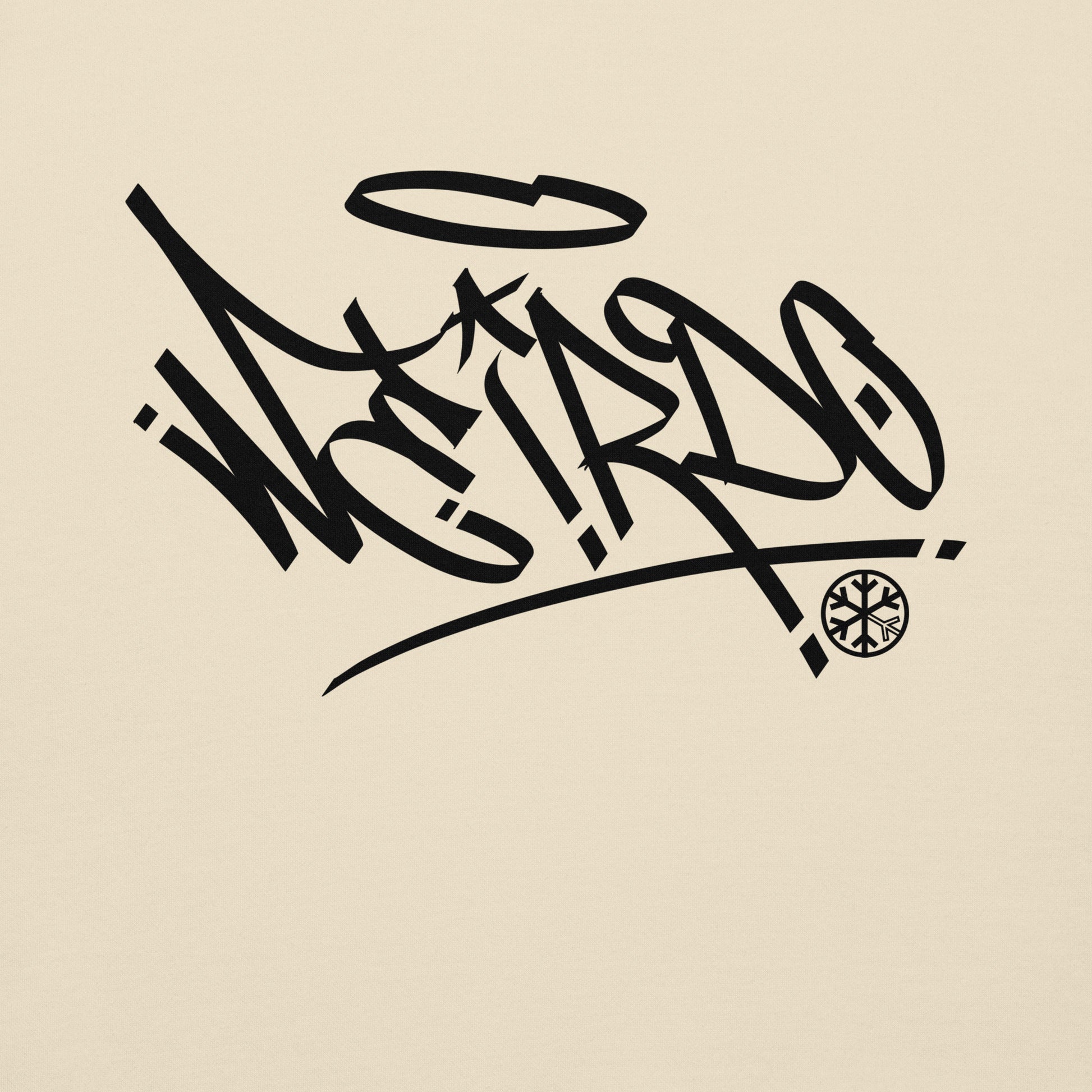 Beige-Weirdo Tag Graffiti Sweatshirt from B.Different Clothing, graphic, graffiti-inspired streetwear