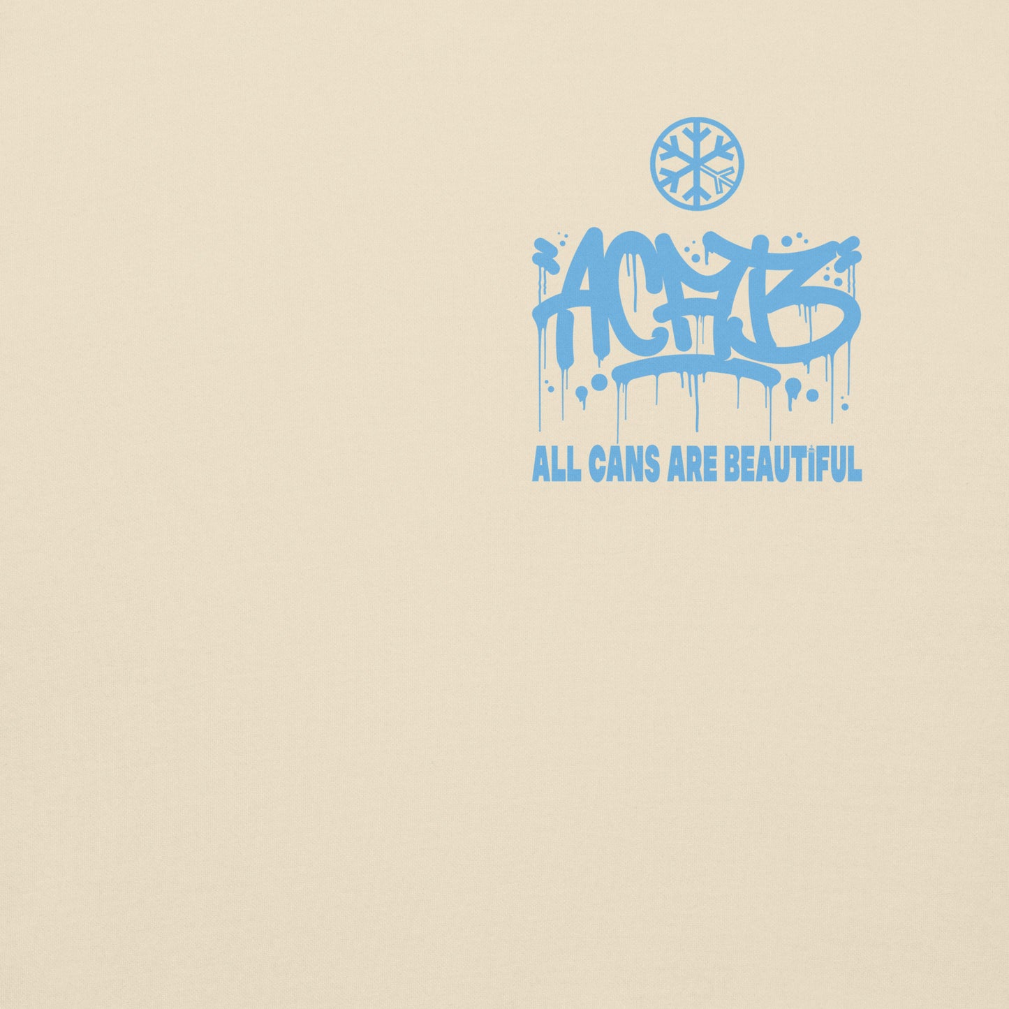 Beige-ACAB Graffiti Character Sweatshirt from B.Different Clothing, front graphic, graffiti-inspired streetwear