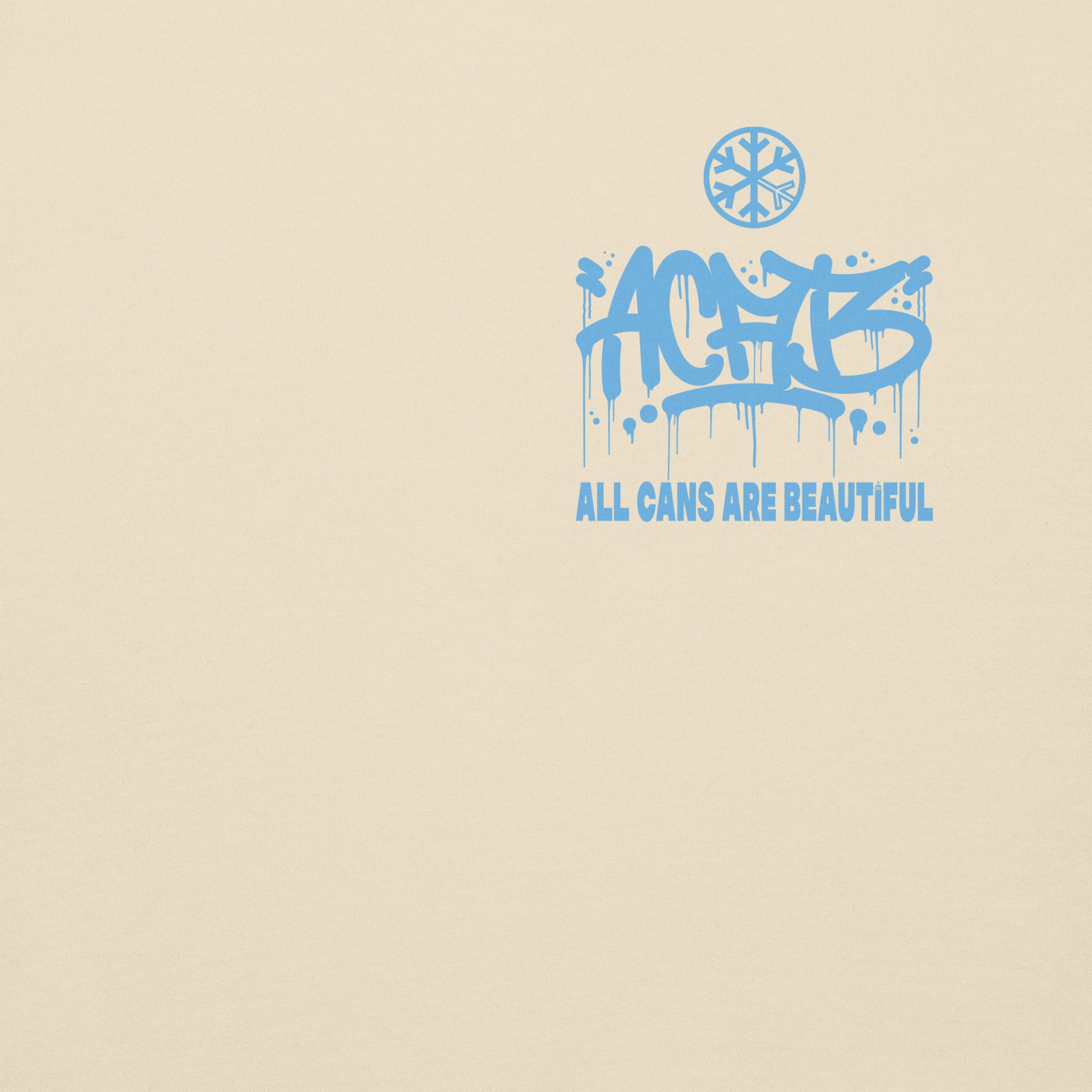 Beige-ACAB Graffiti Character Sweatshirt from B.Different Clothing, front graphic, graffiti-inspired streetwear