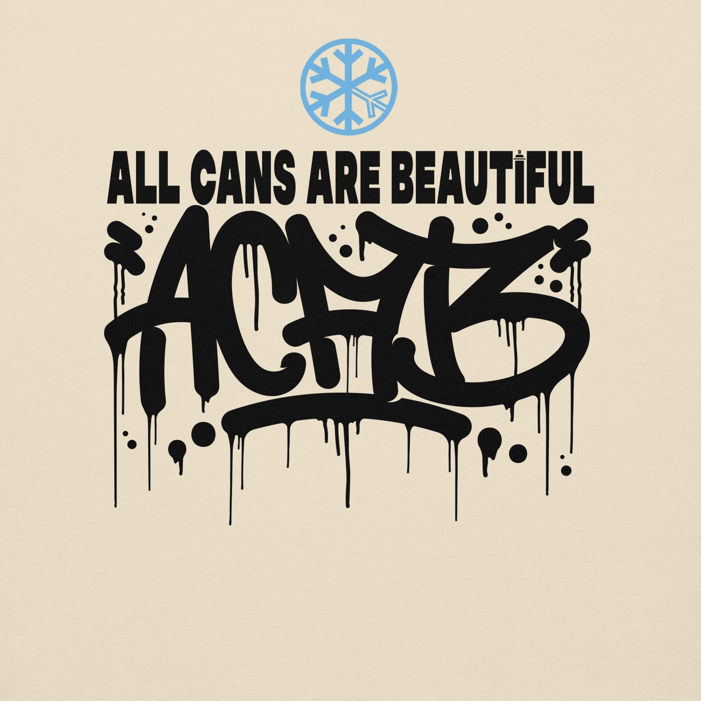 Beige-Acab Graffiti Tag Sweatshirt from B.Different Clothing, graphic, graffiti-inspired streetwear