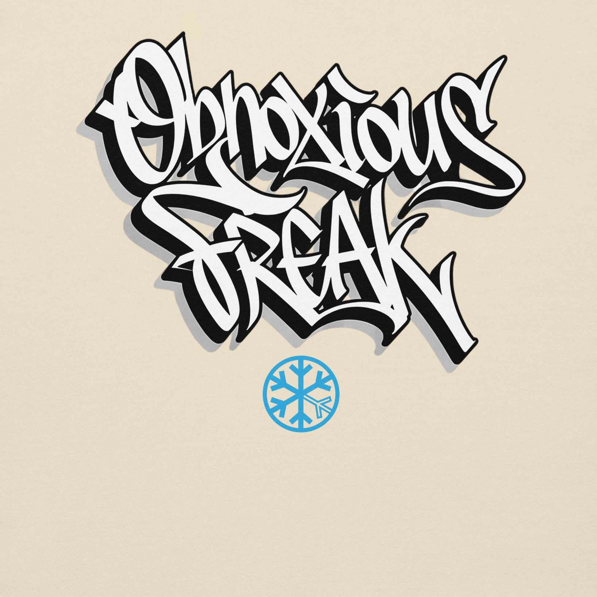 Beige-Obnoxious Freak Graffiti Sweatshirt from B.Different Clothing, graphic, graffiti-inspired streetwear