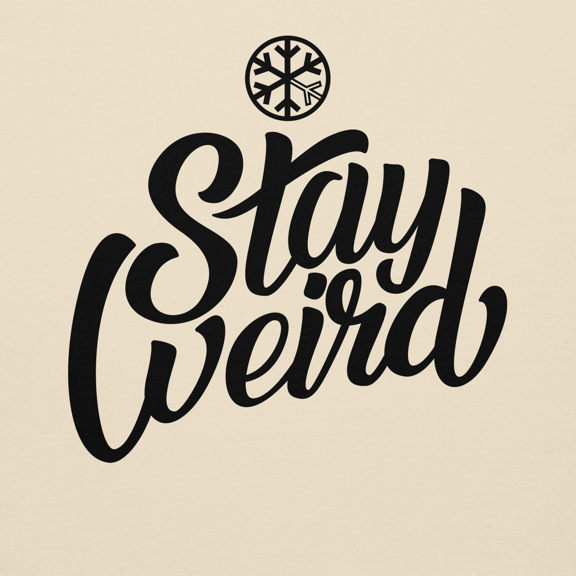 Beige-Stay Weird Sweatshirt from B.Different Clothing, graphic, graffiti-inspired streetwear