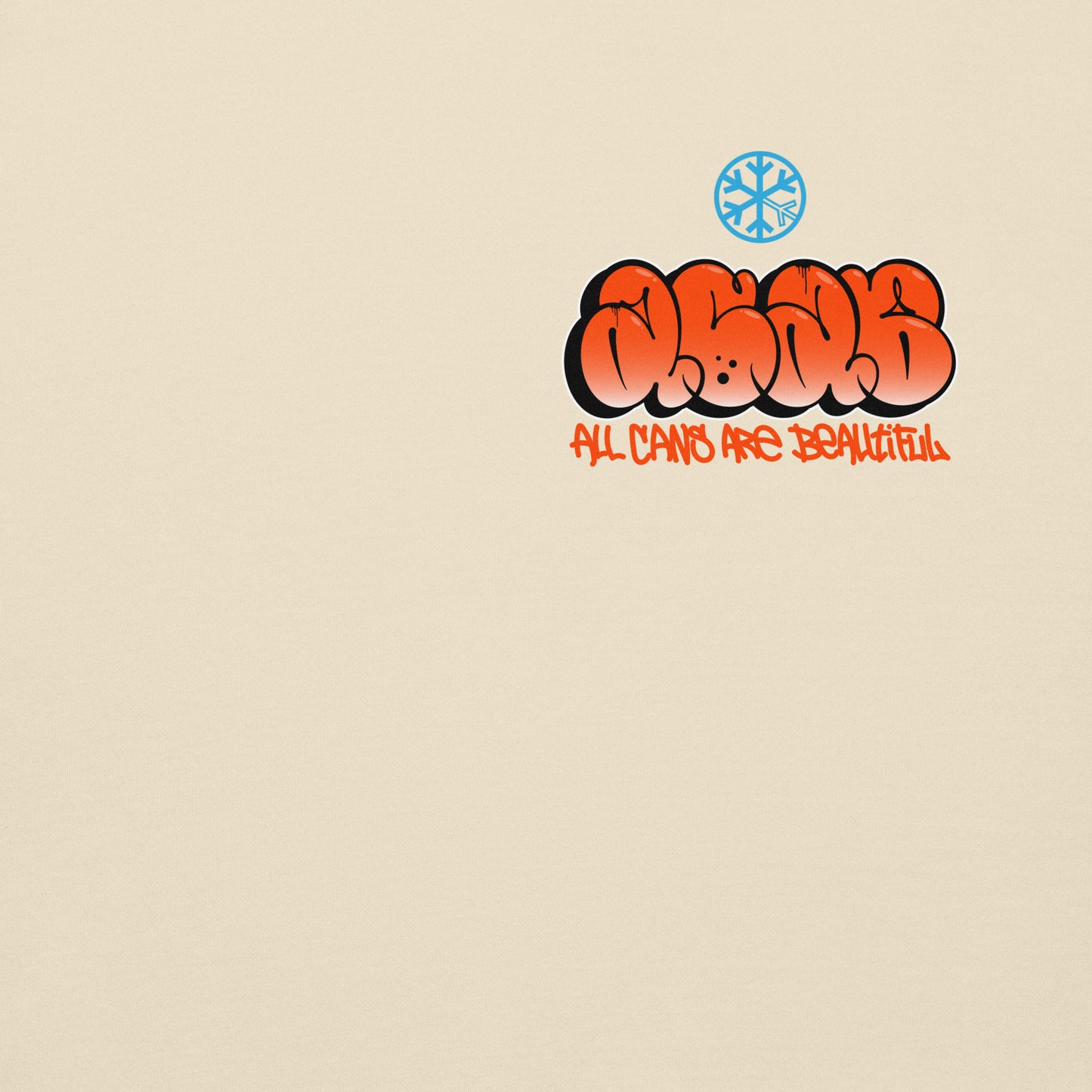 Beige-ACAB Girl Graffiti Sweatshirt from B.Different Clothing, front graphic, graffiti-inspired streetwear