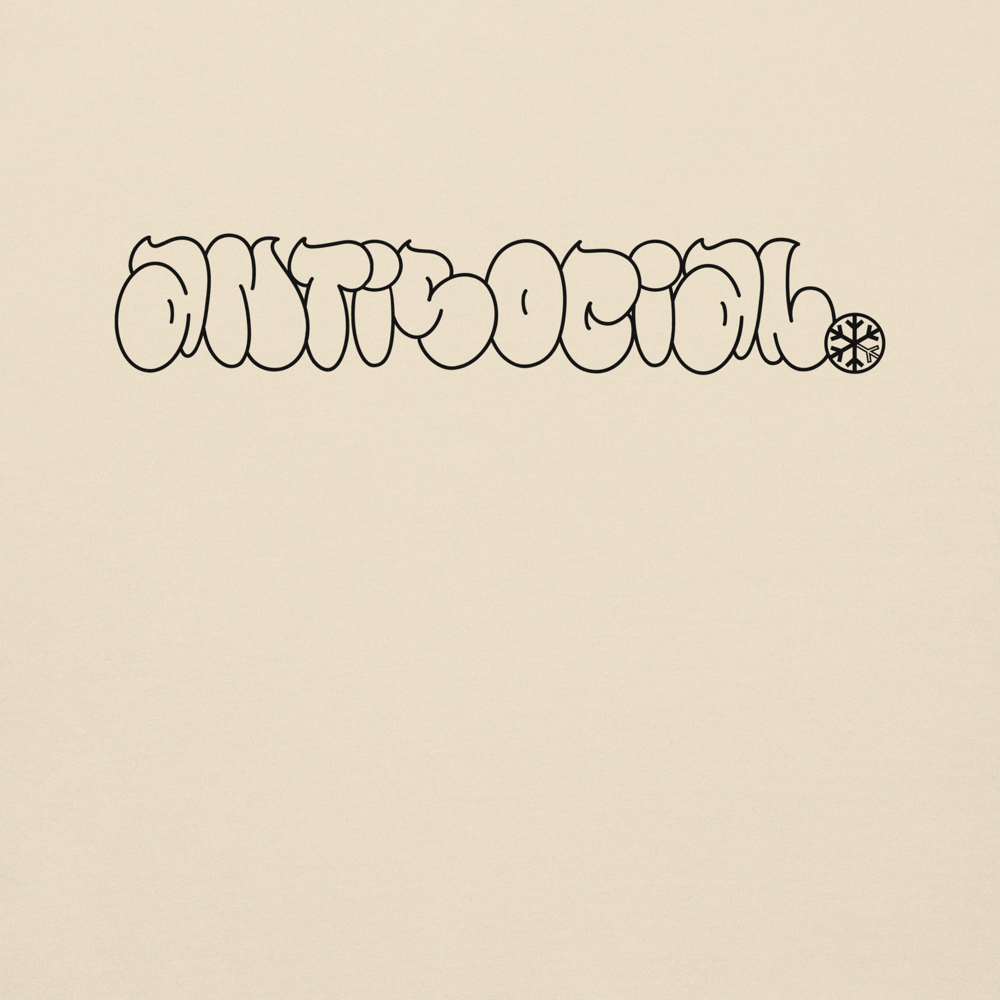 Beige-Antisocial Graffiti Hollow Sweatshirt from B.Different Clothing, graphic, graffiti-inspired streetwear