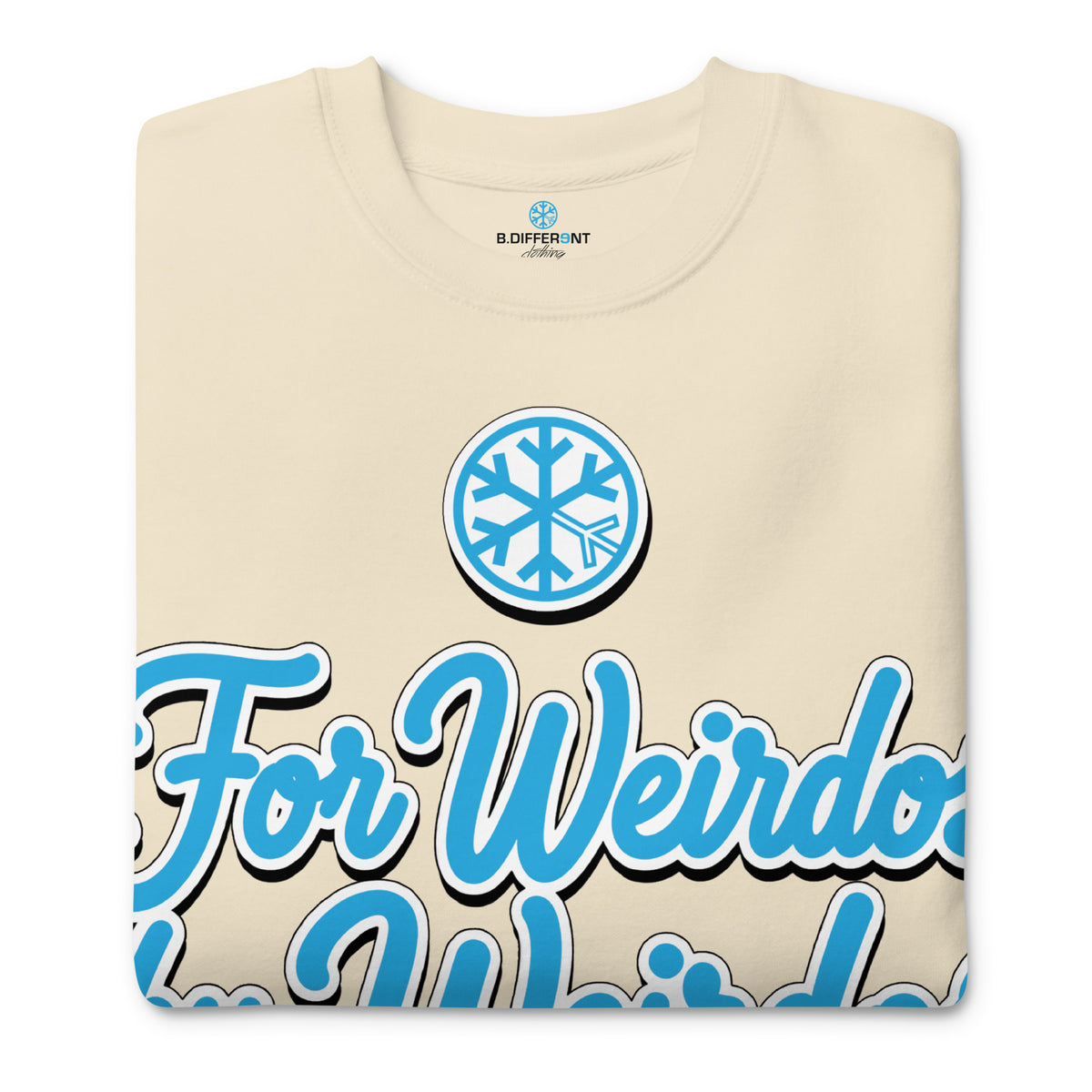Bone-For Weirdos by Weirdos Sweatshirt from B.Different Clothing, folded, graffiti-inspired streetwear