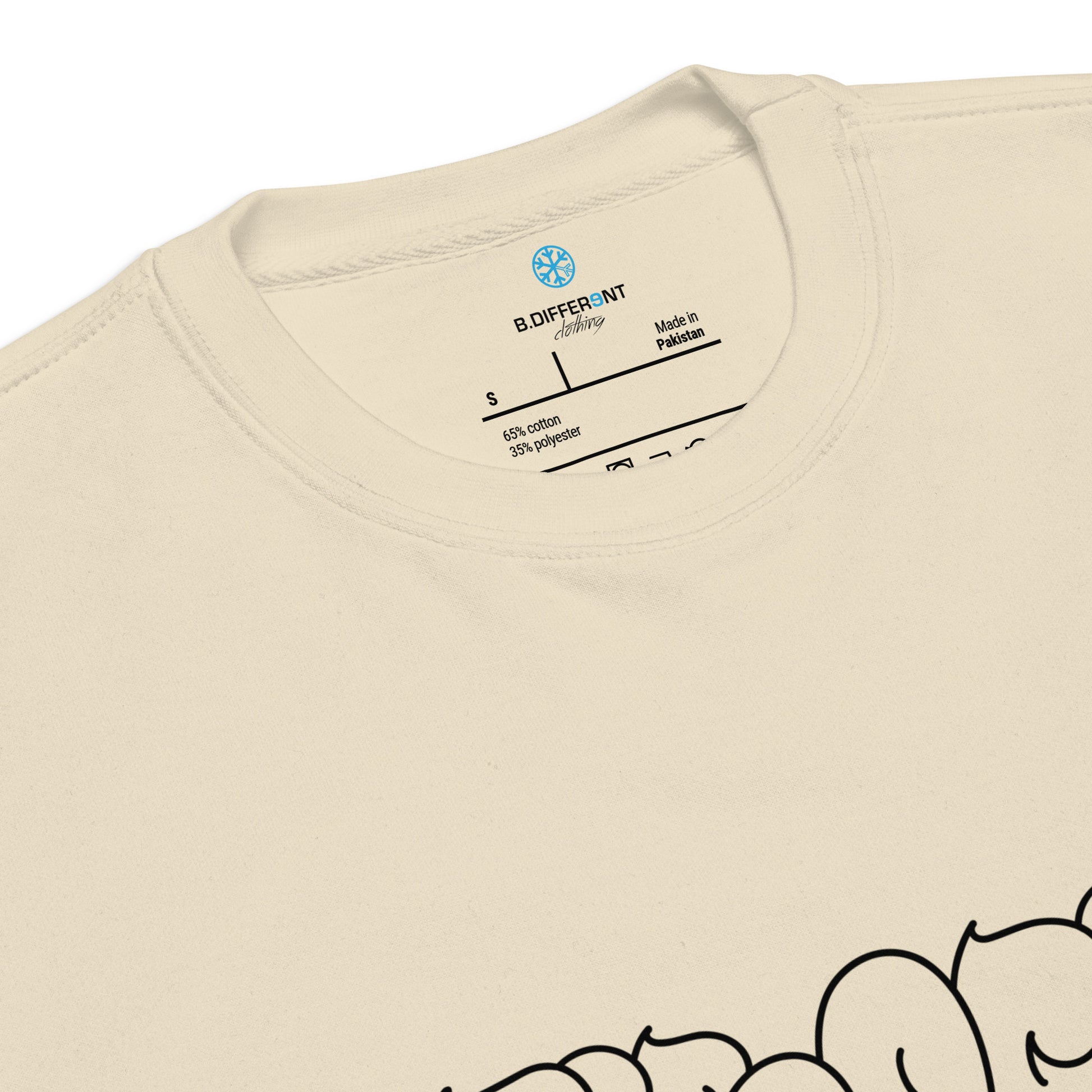 Beige-Antisocial Graffiti Hollow Sweatshirt from B.Different Clothing, collar, graffiti-inspired streetwear