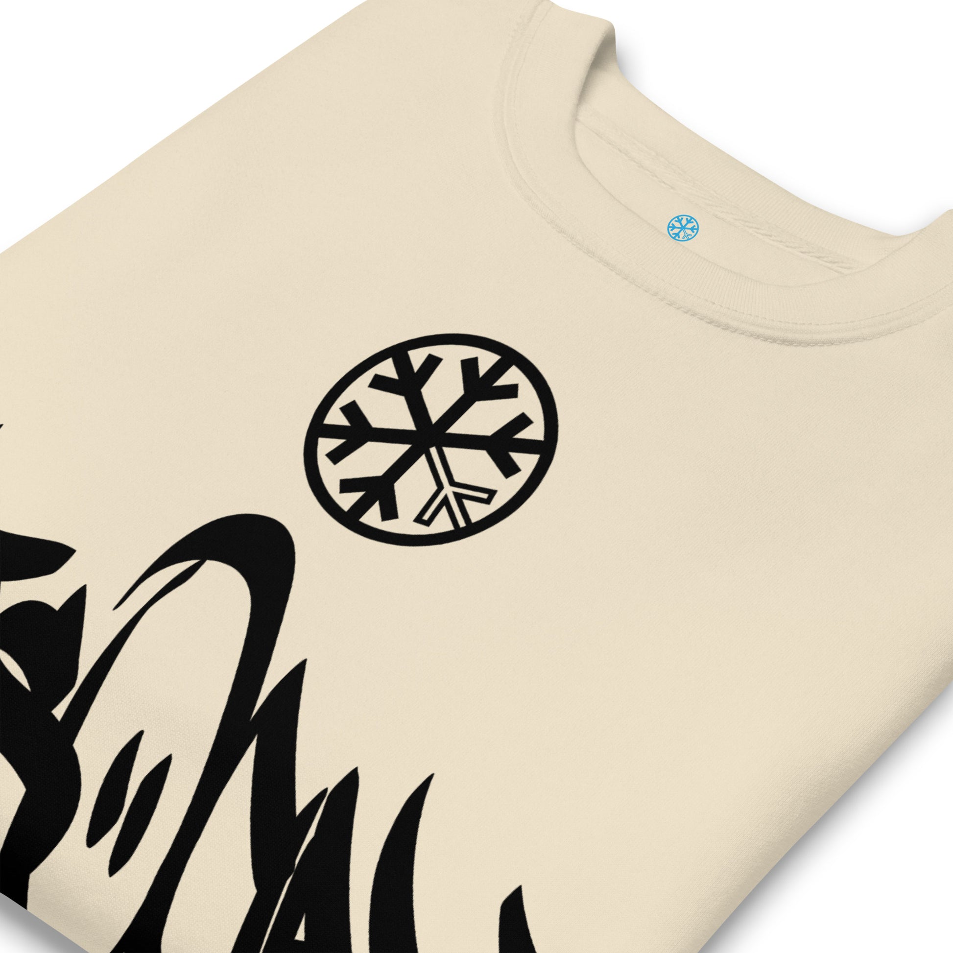 Beige-Antisocial Graffiti Tag Sweatshirt from B.Different Clothing, detail, graffiti-inspired streetwear