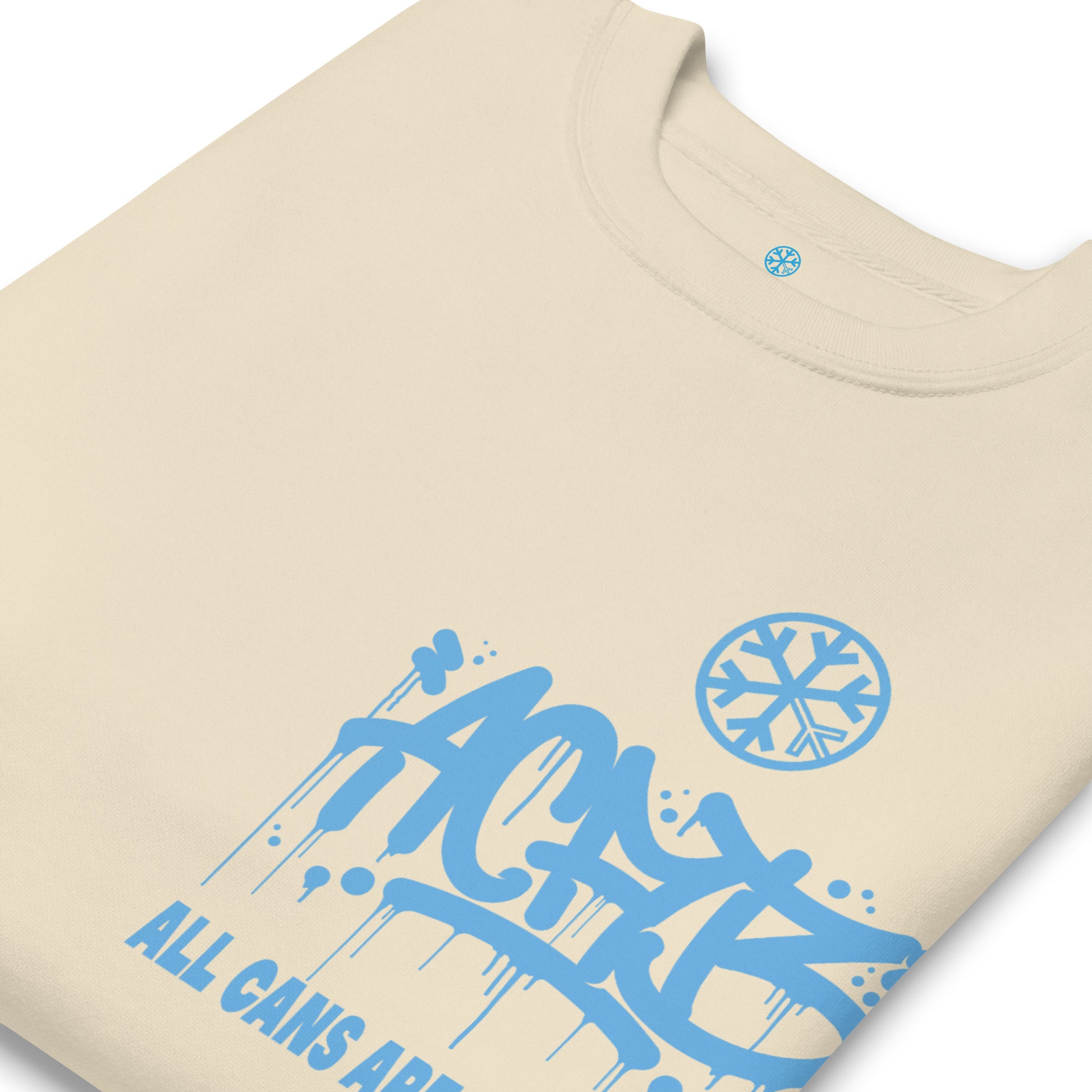 Beige-ACAB Graffiti Character Sweatshirt from B.Different Clothing, detail, graffiti-inspired streetwear