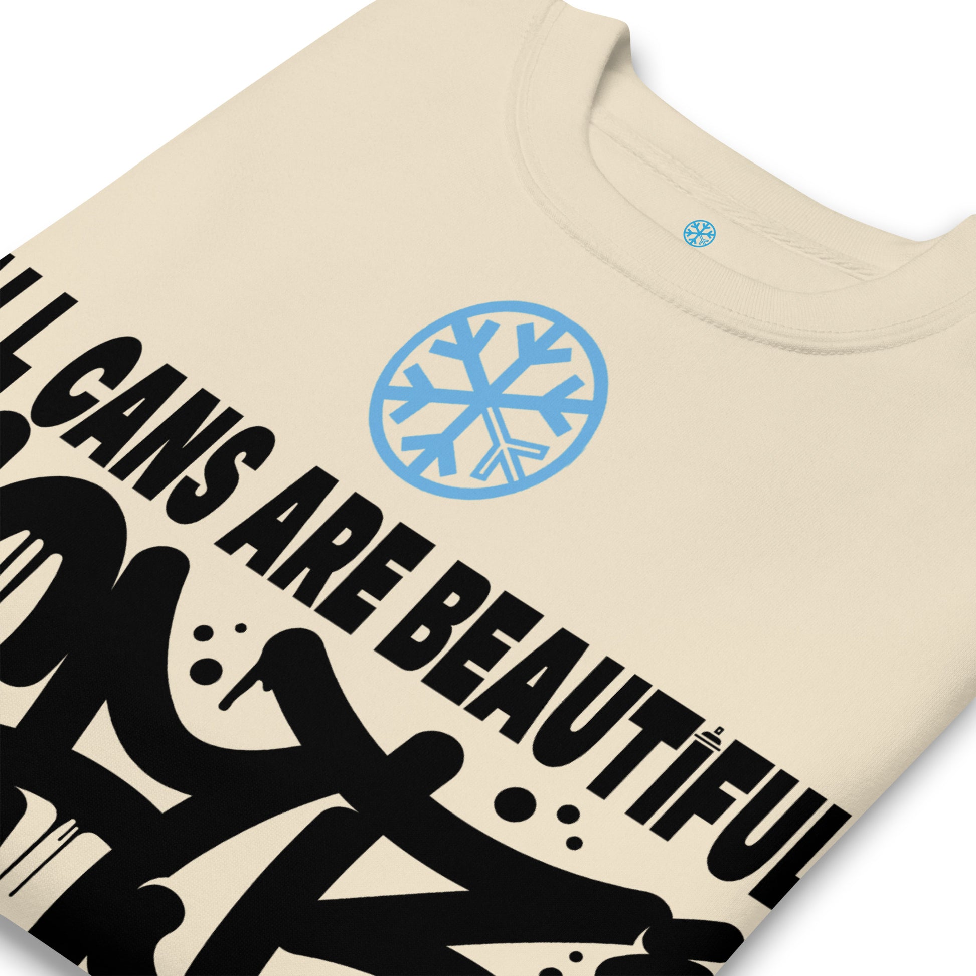 Beige-Acab Graffiti Tag Sweatshirt from B.Different Clothing, detail, graffiti-inspired streetwear