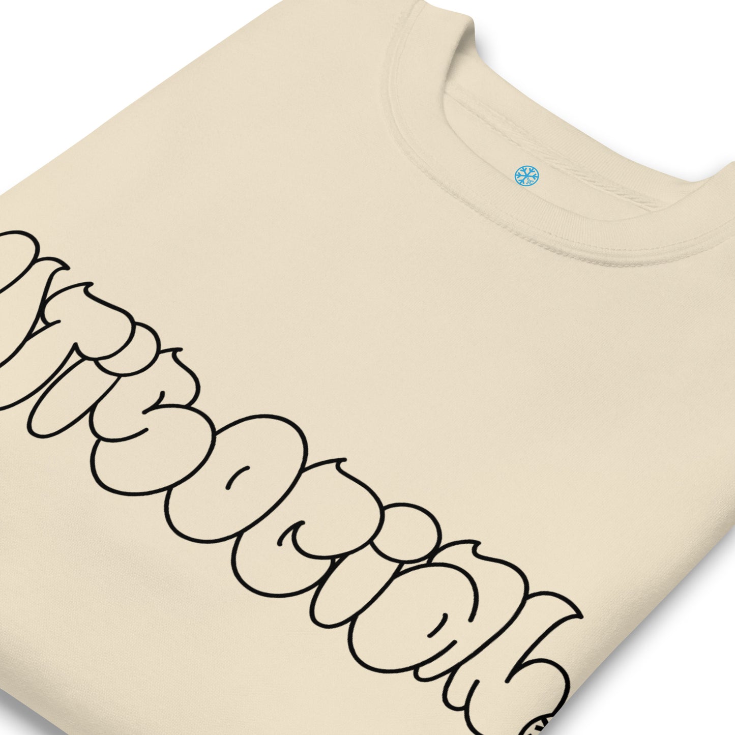 Beige-Antisocial Graffiti Hollow Sweatshirt from B.Different Clothing, detail, graffiti-inspired streetwear