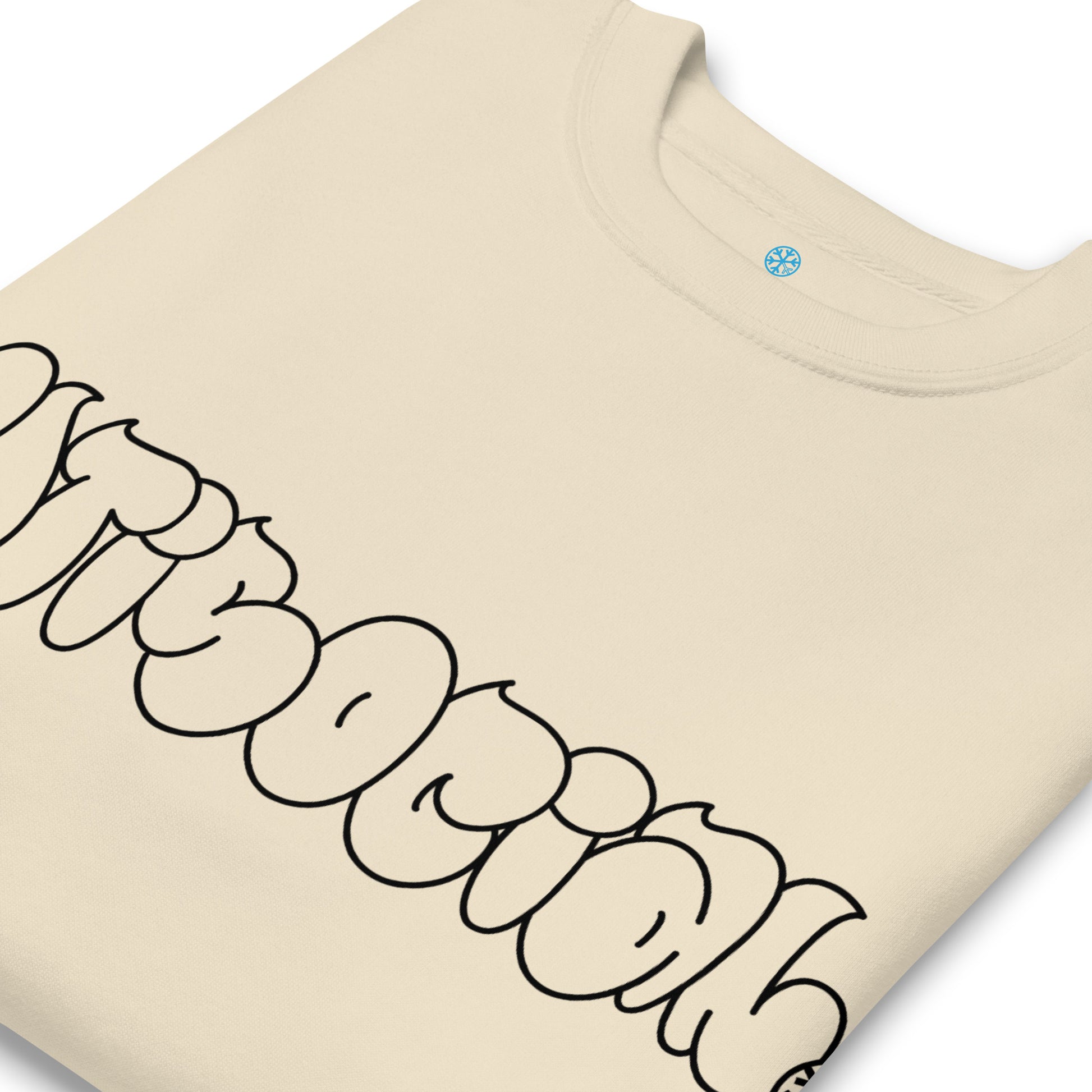 Beige-Antisocial Graffiti Hollow Sweatshirt from B.Different Clothing, detail, graffiti-inspired streetwear