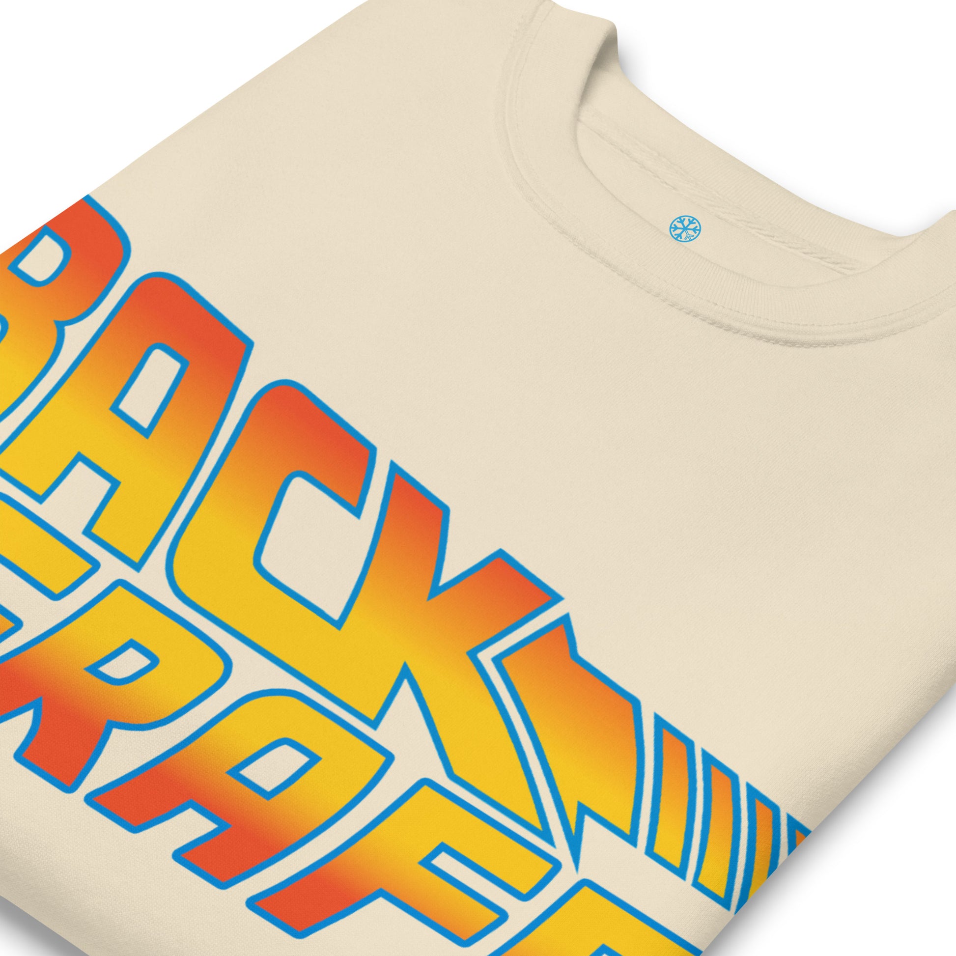 Beige-Back to the Graff Sweatshirt from B.Different Clothing, detail, graffiti-inspired streetwear