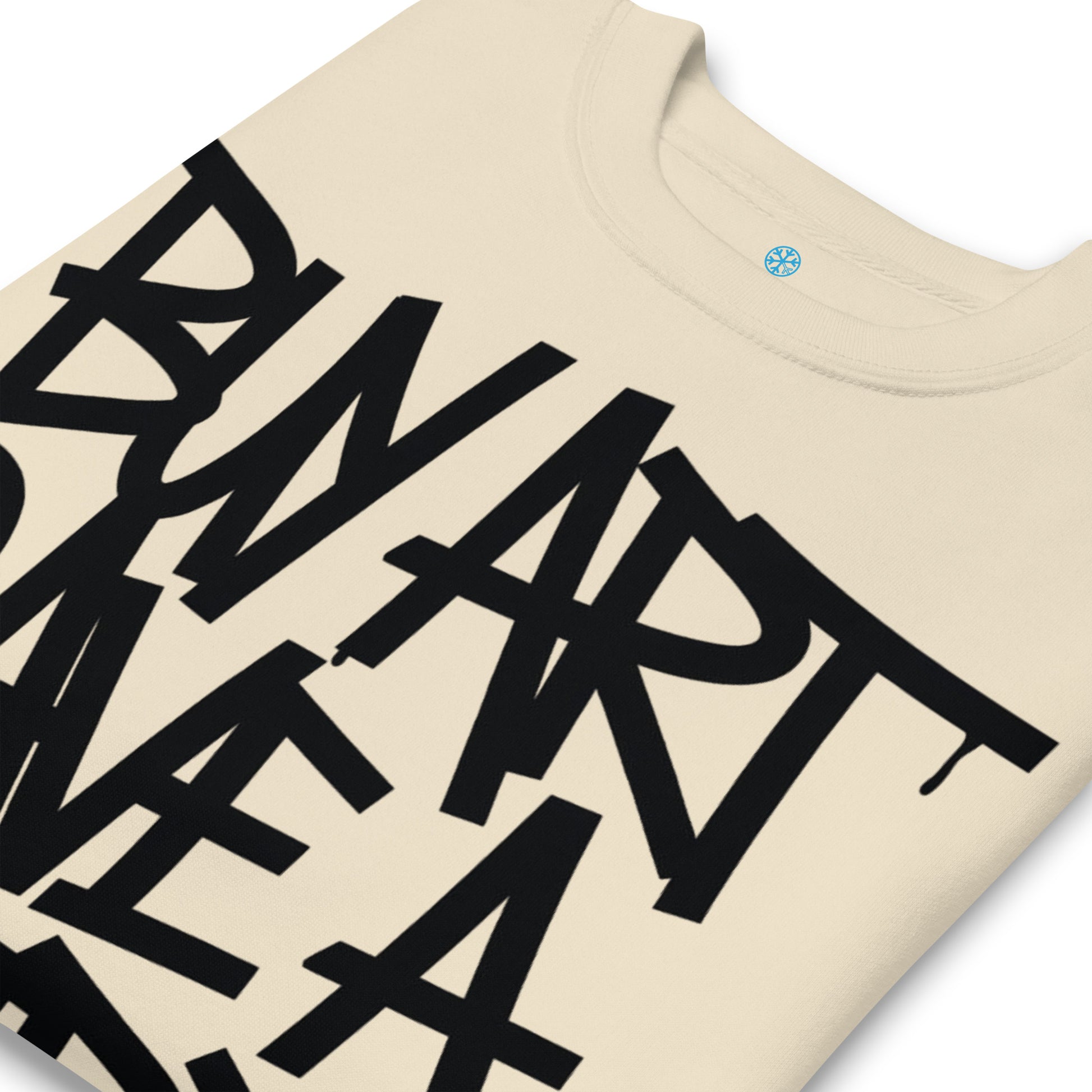 Beige-Buy Art Save a Weird Person Graffiti Sweatshirt from B.Different Clothing, detail, graffiti-inspired streetwear