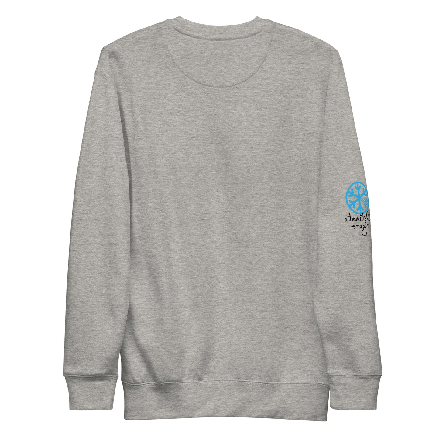 Gray-Leonardo da Vinci Sweatshirt from B.Different Clothing, back view, graffiti-inspired streetwear