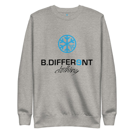 sweatshirt Logo gray by B.Different Clothing independent streetwear brand inspired by street art graffiti