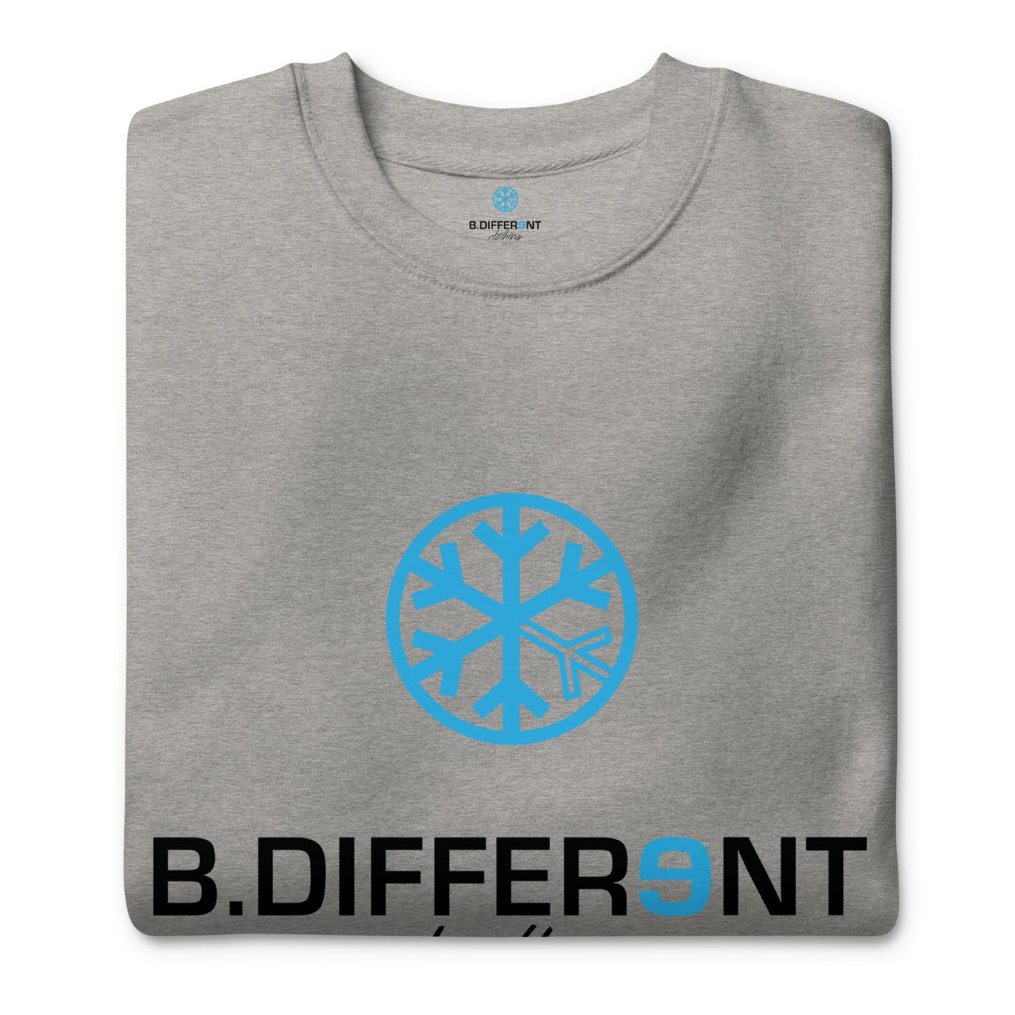 folded sweatshirt Logo gray by B.Different Clothing independent streetwear brand inspired by street art graffiti
