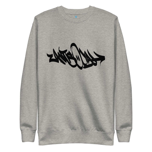 Antisocial Tag sweatshirt gray B.Different Clothing graffiti street art inspired streetwear brand