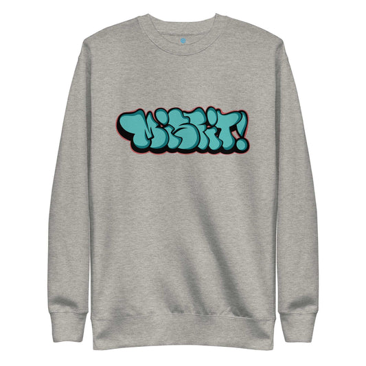 Misfit throwie sweatshirt gray by B.Different Clothing street art graffiti inspired streetwear brand