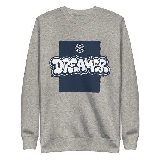 Dreamer Graffiti Throw-up Sweatshirt Gray by B.Different Clothing graffiti street art inspired independent streetwear brand.