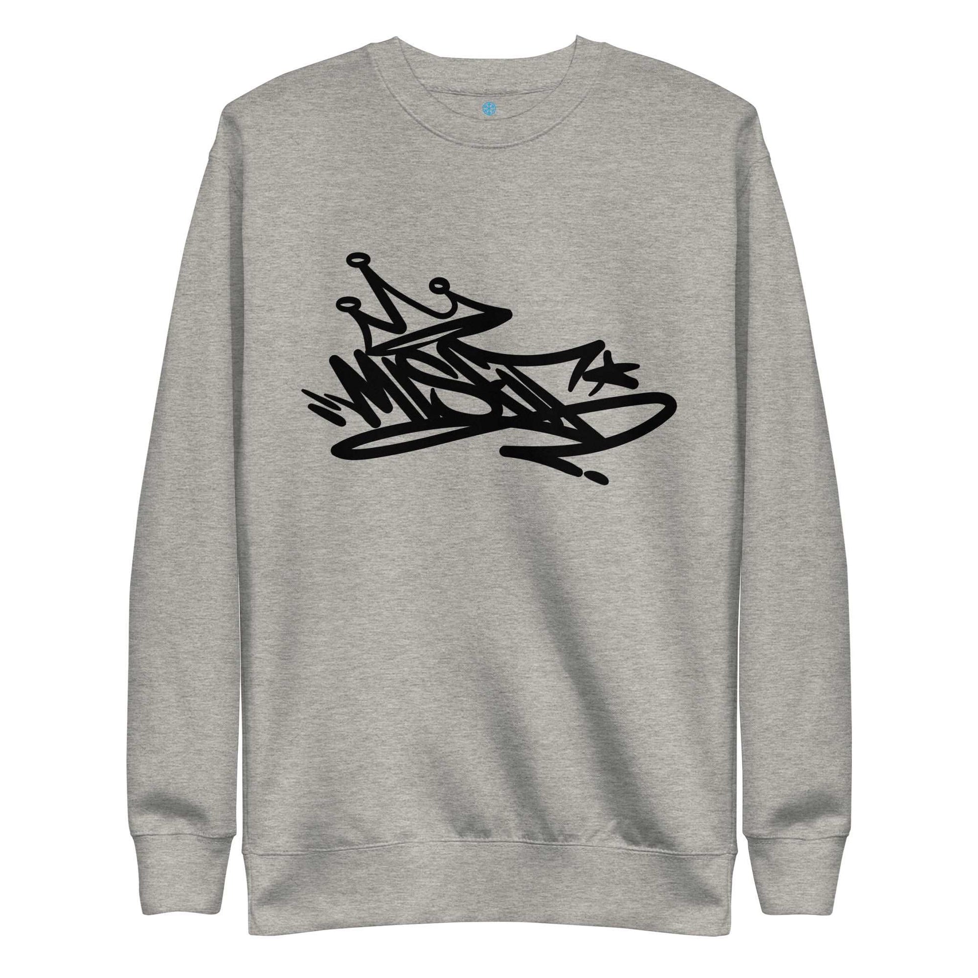 Misfit Graffiti Tag Sweatshirt gray B.Different Clothing graffiti street art inspired streetwear brand