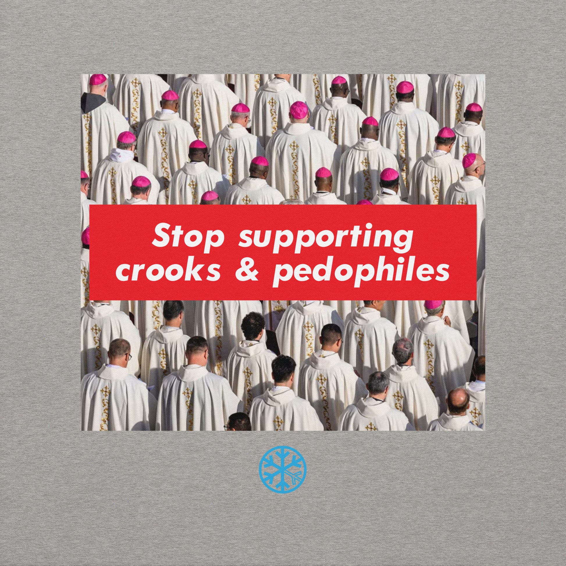 Gray-Vatican Crooks Sweatshirt from B.Different Clothing, graphic, graffiti-inspired streetwear