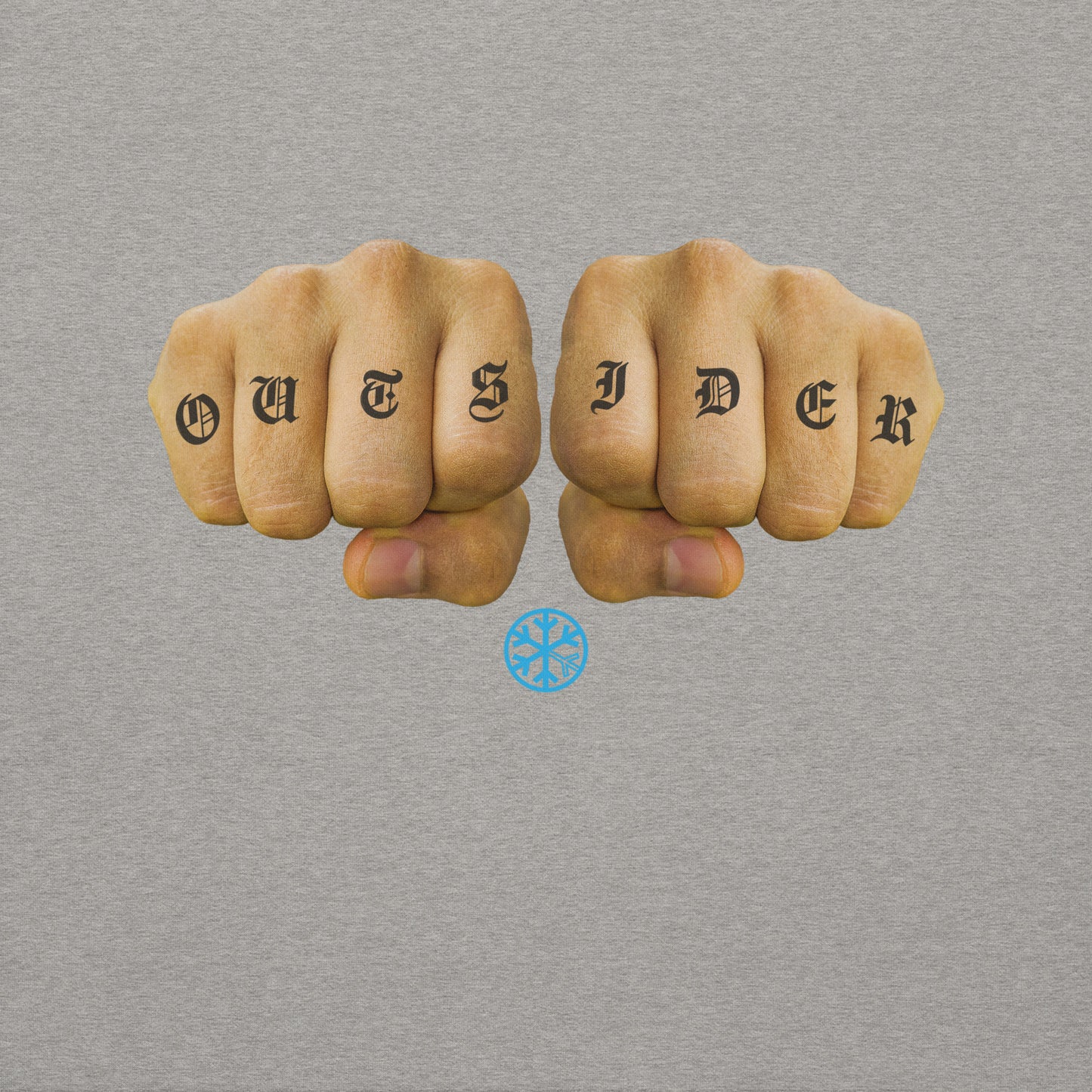 Gray-Outsider Tattoo Sweatshirt from B.Different Clothing, graphic, graffiti-inspired streetwear