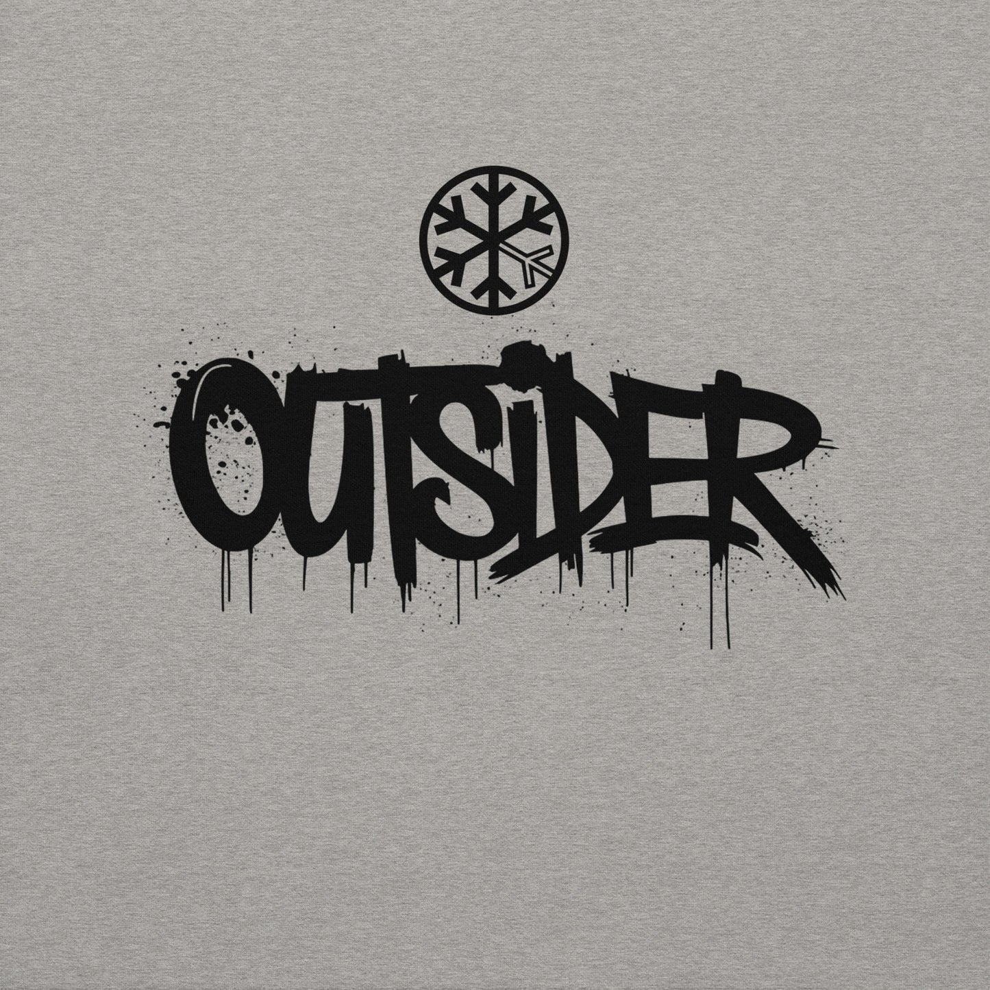 Gray-Outsider Graffiti Tag Sweatshirt from B.Different Clothing, graphic, graffiti-inspired streetwear