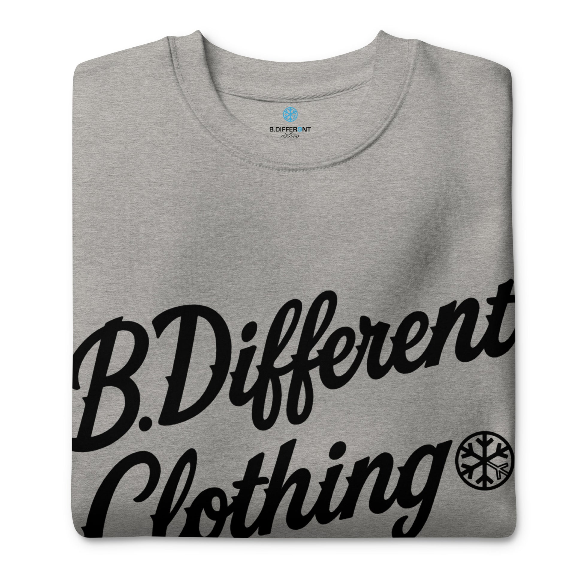 Gray-The League Sweatshirt from B.Different Clothing, folded, graffiti-inspired streetwear