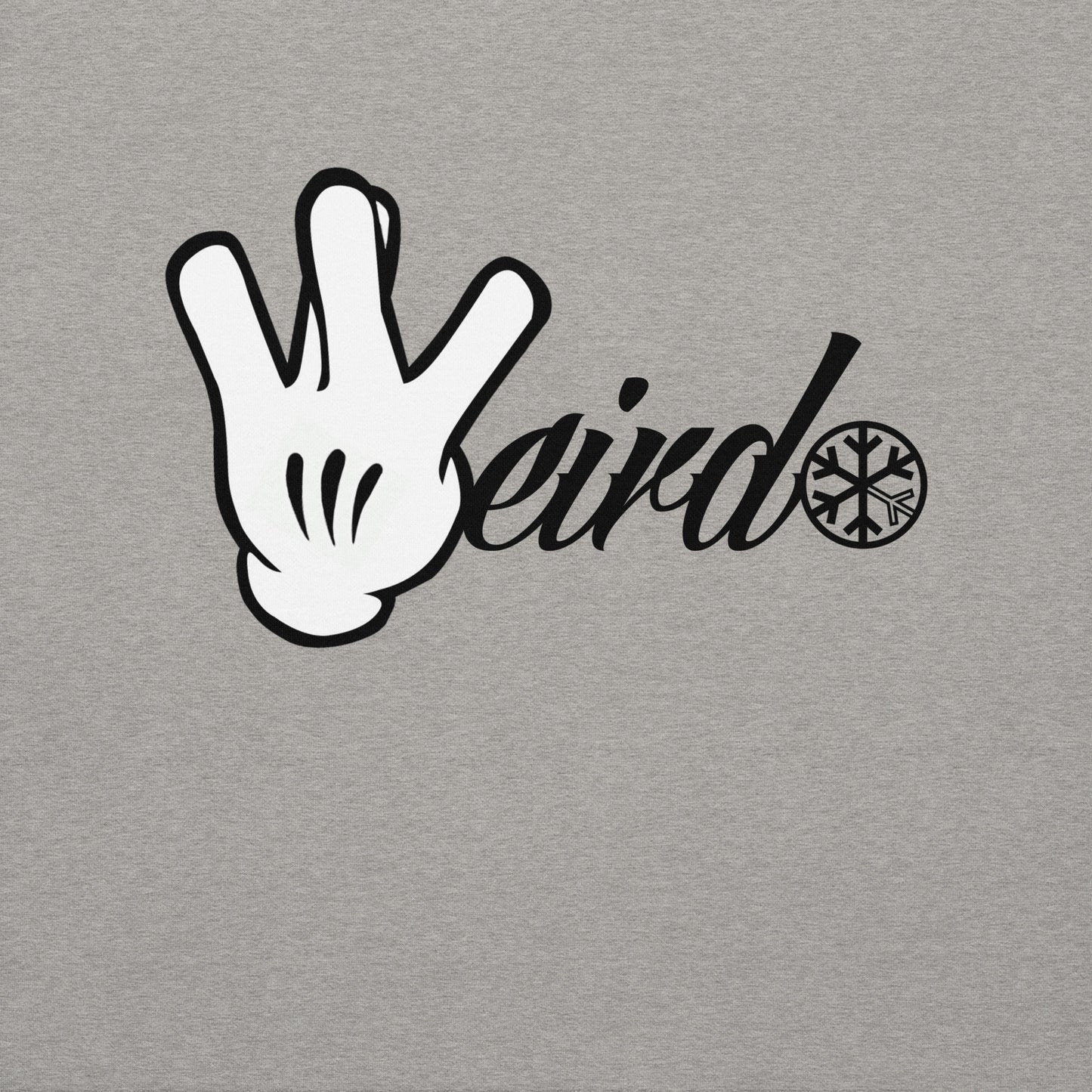 Gray-Weirdo Hand Sign Sweatshirt from B.Different Clothing, graphic, graffiti-inspired streetwear