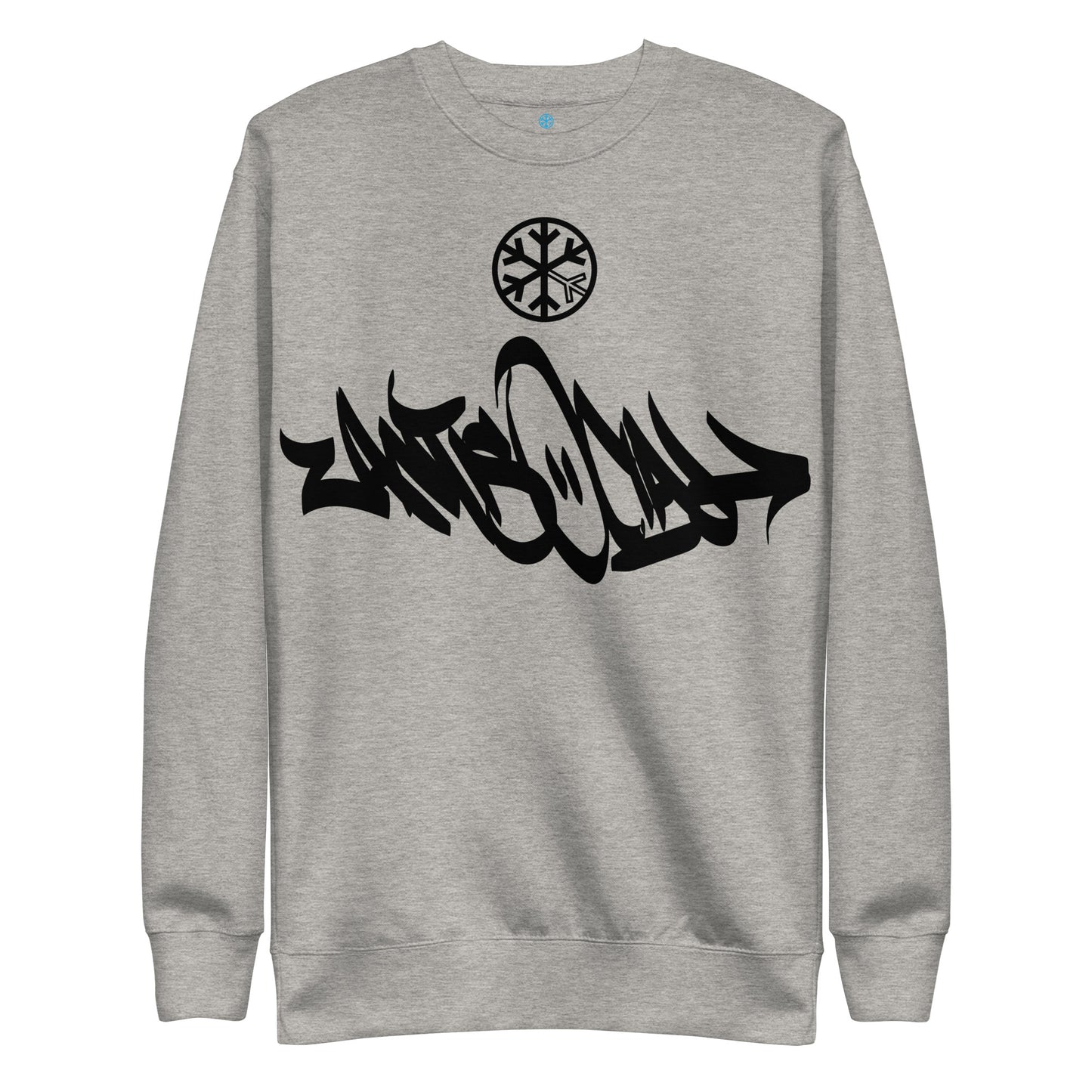Gray-Antisocial Graffiti Tag Sweatshirt from B.Different Clothing, front view, graffiti-inspired streetwear