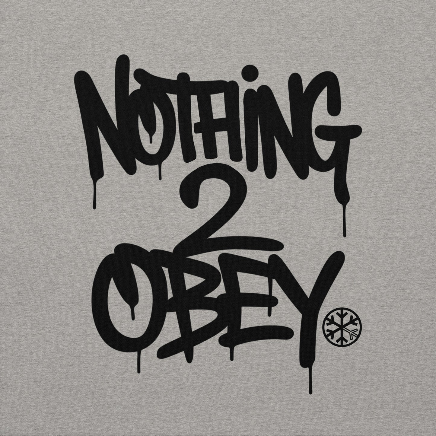 Gray-Nothing 2 Obey Graffiti Sweatshirt from B.Different Clothing, graphic, graffiti-inspired streetwear