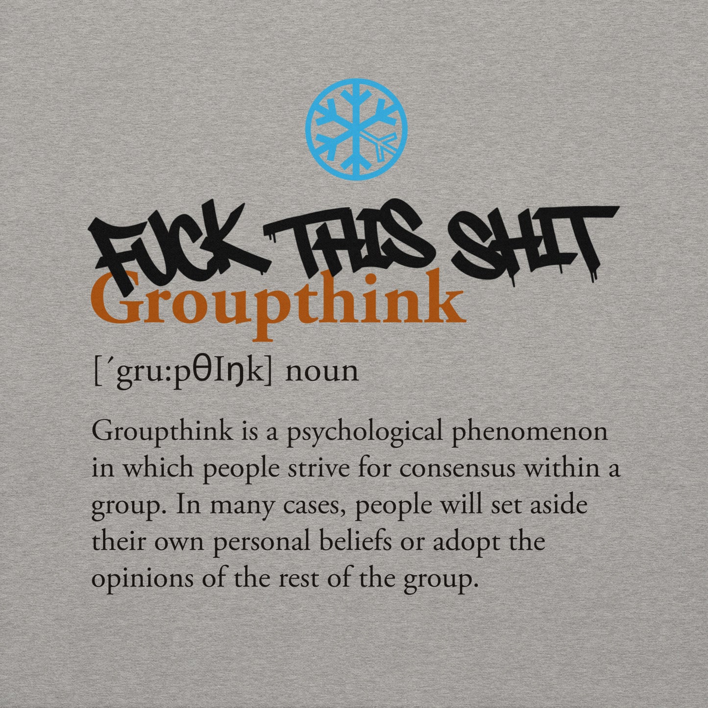 Gray-Groupthink Graffiti Sweatshirt from B.Different Clothing, graphic, graffiti-inspired streetwear