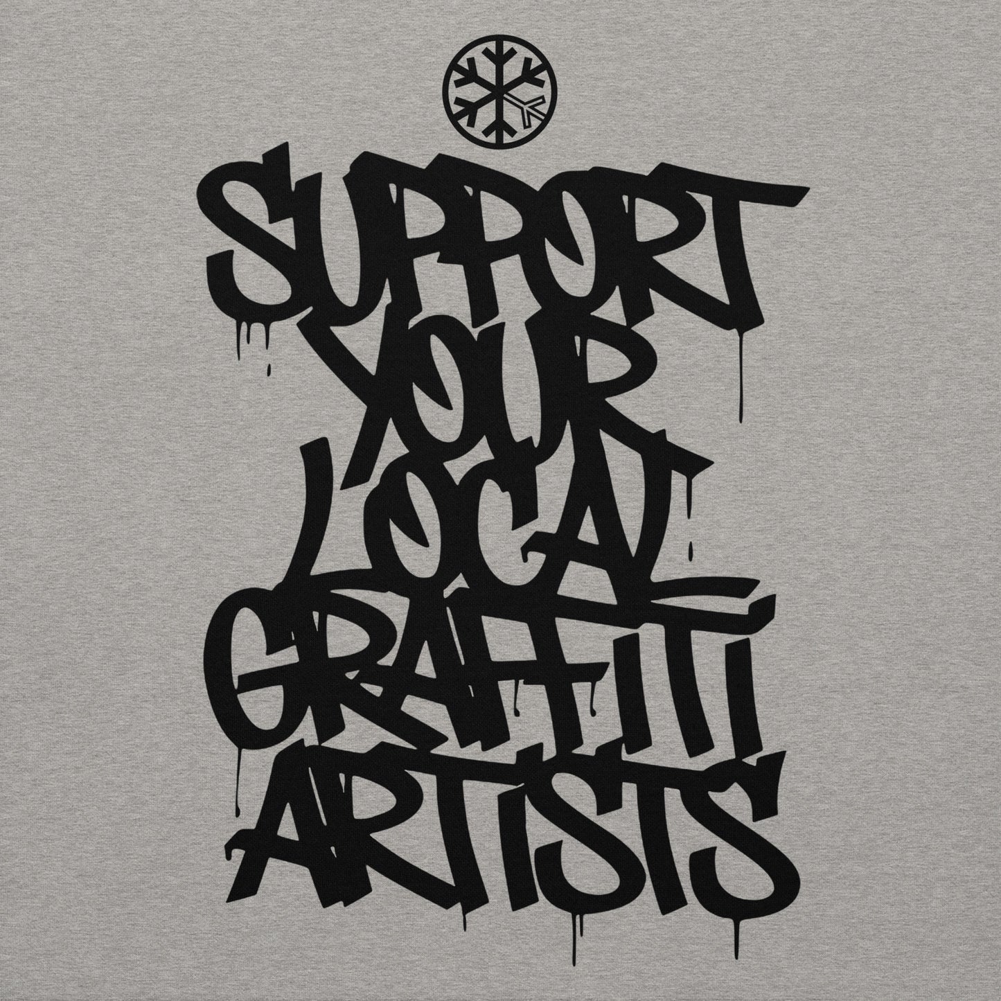 Gray-Support Your Local Graffiti Artists Sweatshirt from B.Different Clothing, graphic, graffiti-inspired streetwear