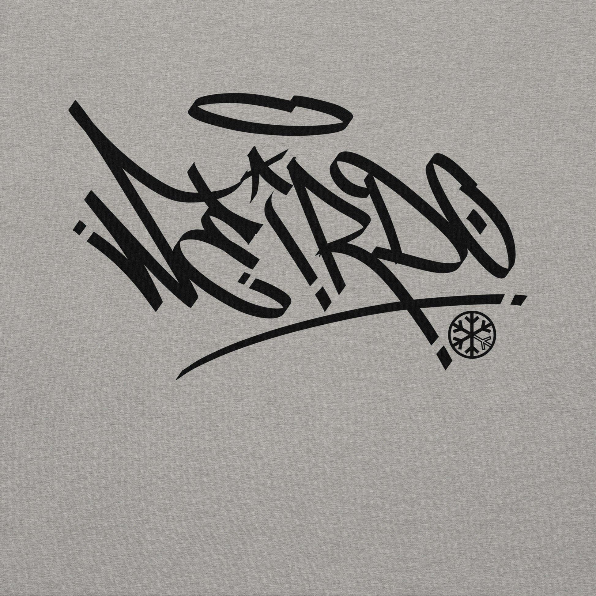 Gray-Weirdo Tag Graffiti Sweatshirt from B.Different Clothing, graphic, graffiti-inspired streetwear