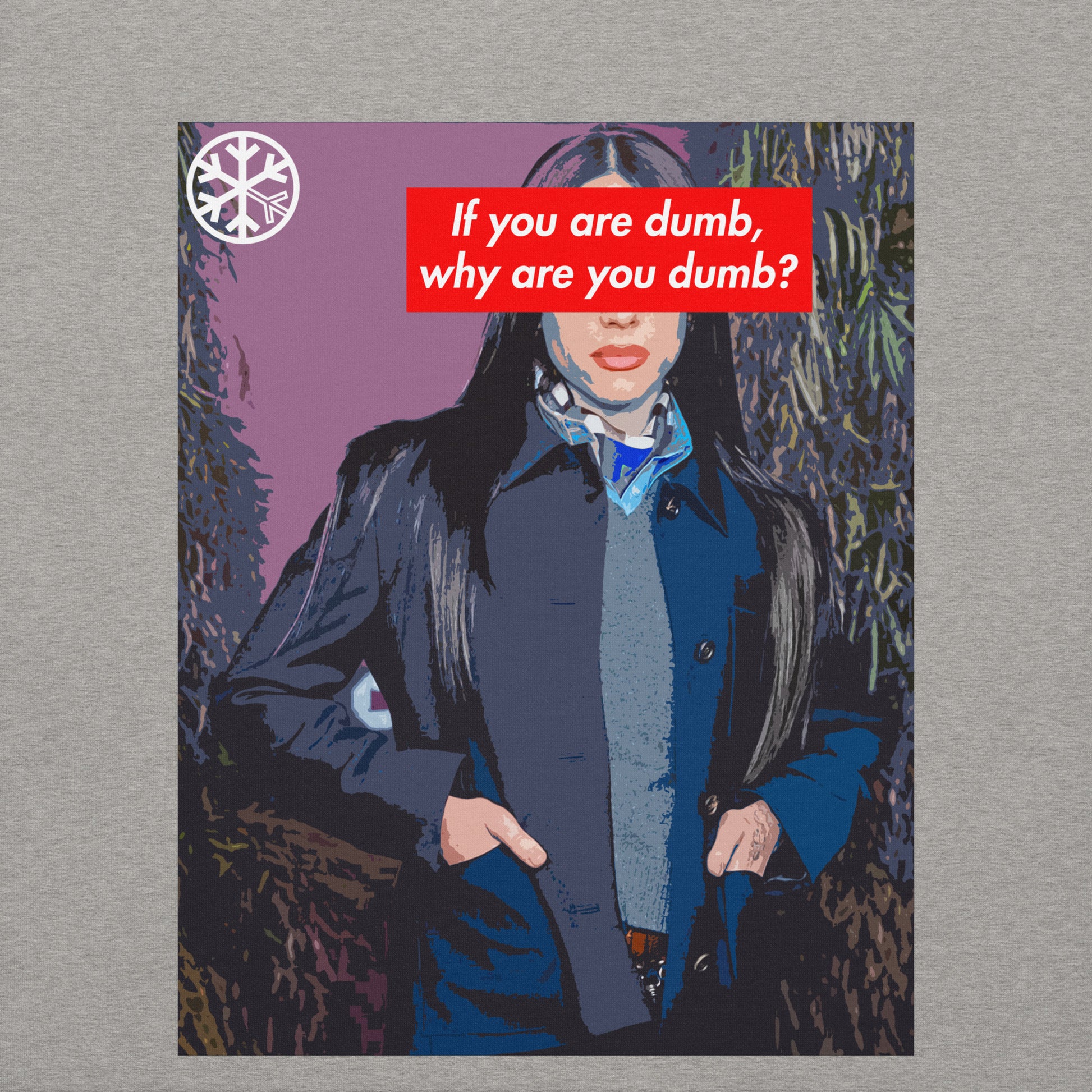 Gray-Why Are You Dumb Sweatshirt from B.Different Clothing, graphic, graffiti-inspired streetwear