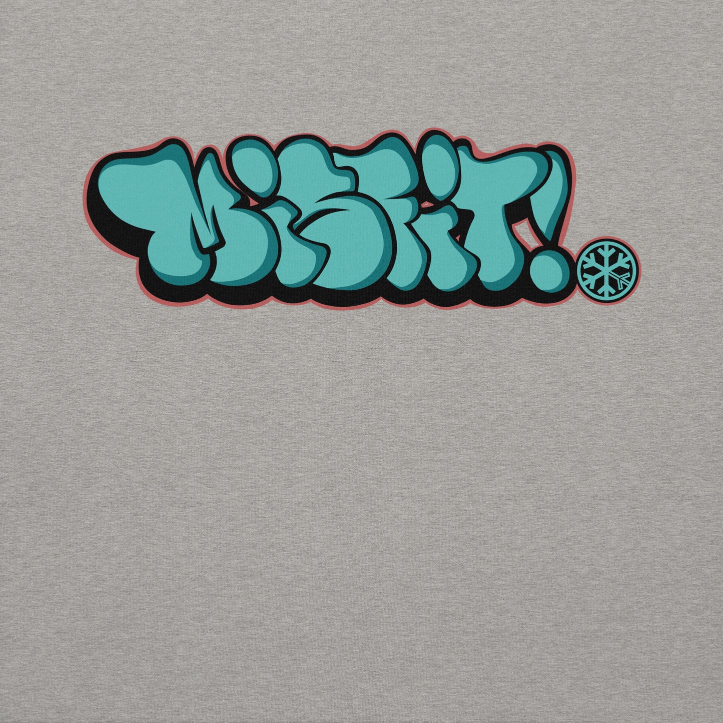 Gray-Misfit Graffiti Throwie Sweatshirt from B.Different Clothing, graphic, graffiti-inspired streetwear t-shirt