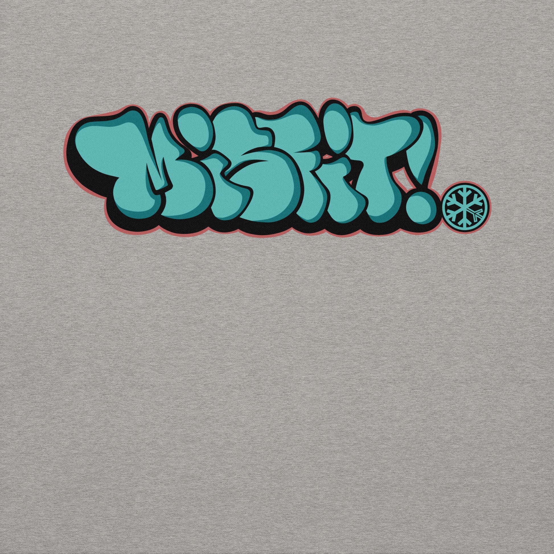 Gray-Misfit Graffiti Throwie Sweatshirt from B.Different Clothing, graphic, graffiti-inspired streetwear t-shirt