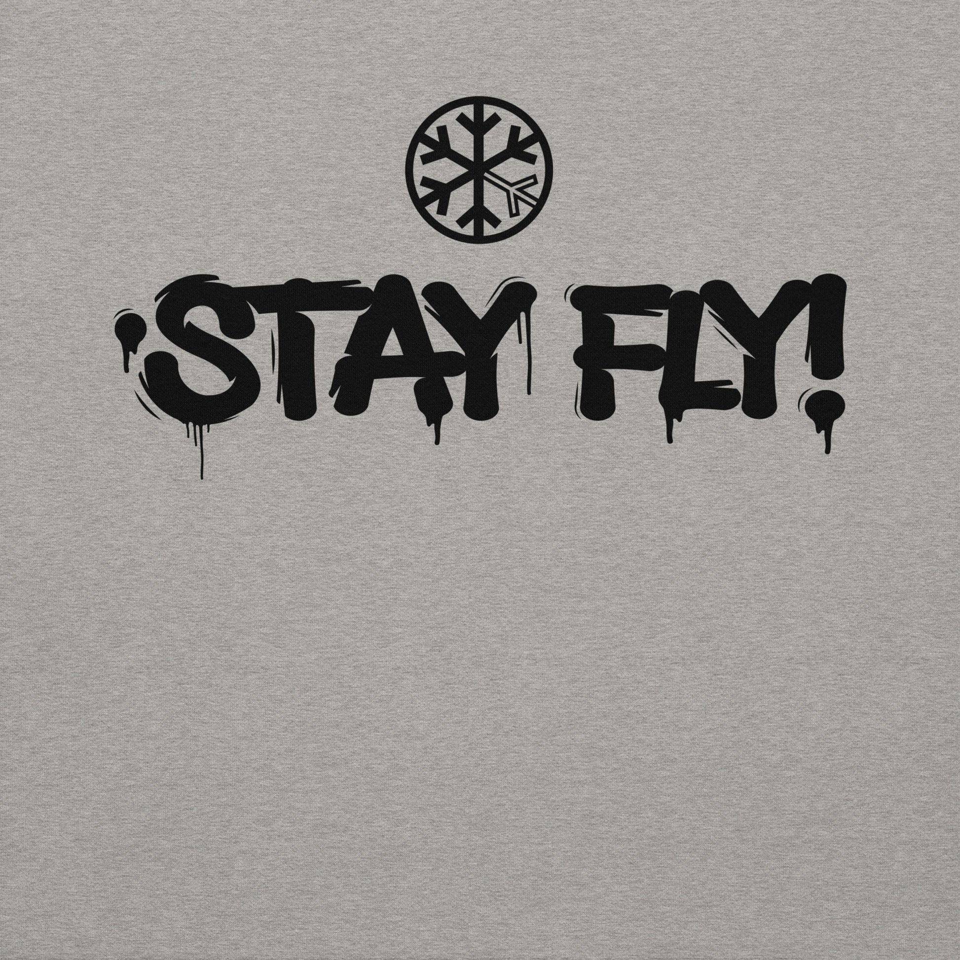 Gray-Stay Fly Graffiti Tag Sweatshirt from B.Different Clothing, graphic, graffiti-inspired streetwear