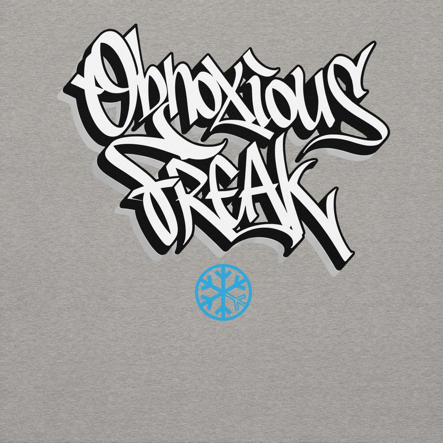 Gray-Obnoxious Freak Graffiti Sweatshirt from B.Different Clothing, graphic, graffiti-inspired streetwear