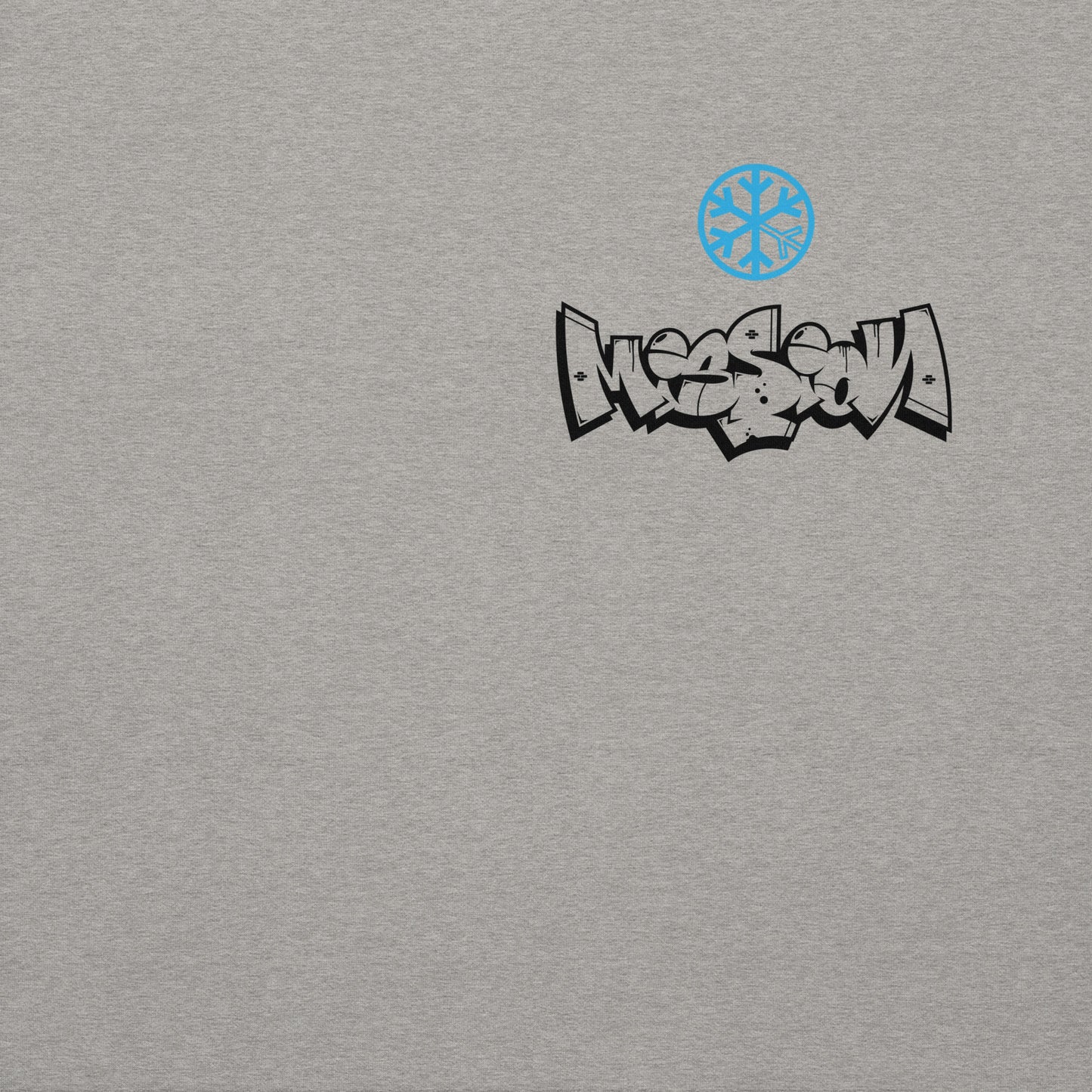 Gray-Mission Graffiti Character Sweatshirt from B.Different Clothing, front graphic, graffiti-inspired streetwear