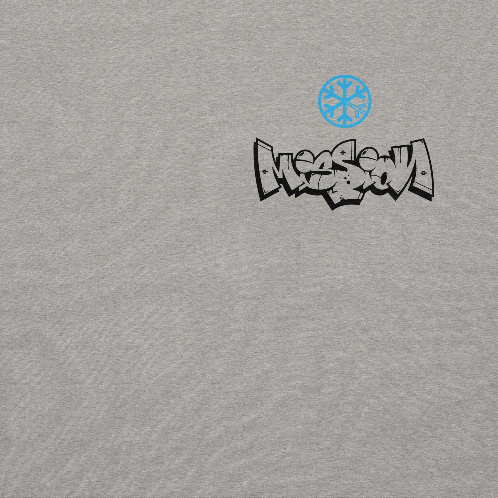 Gray-Mission Graffiti Character Sweatshirt from B.Different Clothing, front graphic, graffiti-inspired streetwear