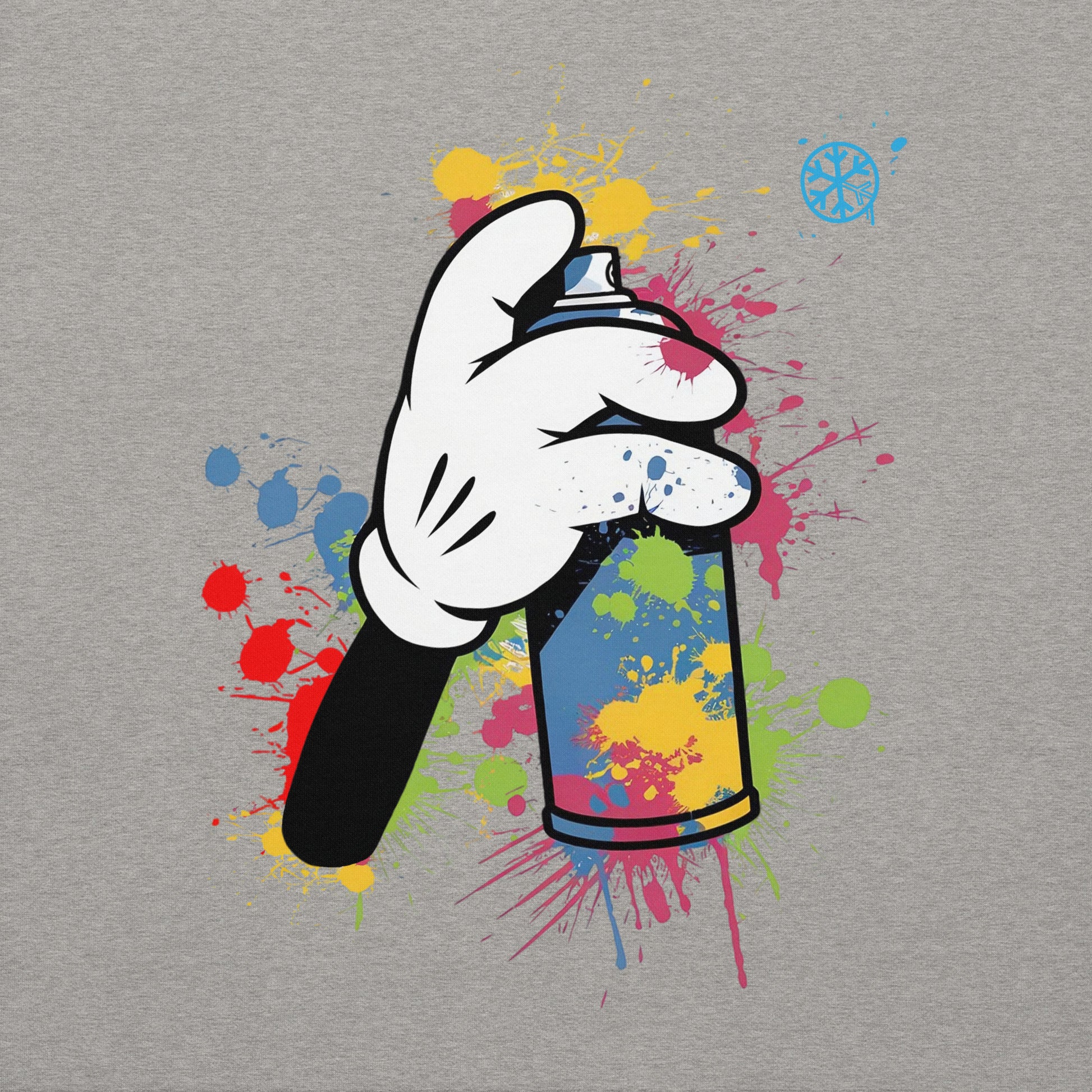 Gray-Hand Spray Can Graffiti Sweatshirt from B.Different Clothing, graphic, graffiti-inspired streetwear
