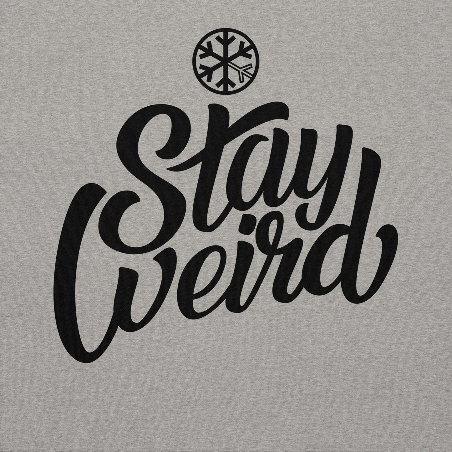 Gray-Stay Weird Sweatshirt from B.Different Clothing, graphic, graffiti-inspired streetwear